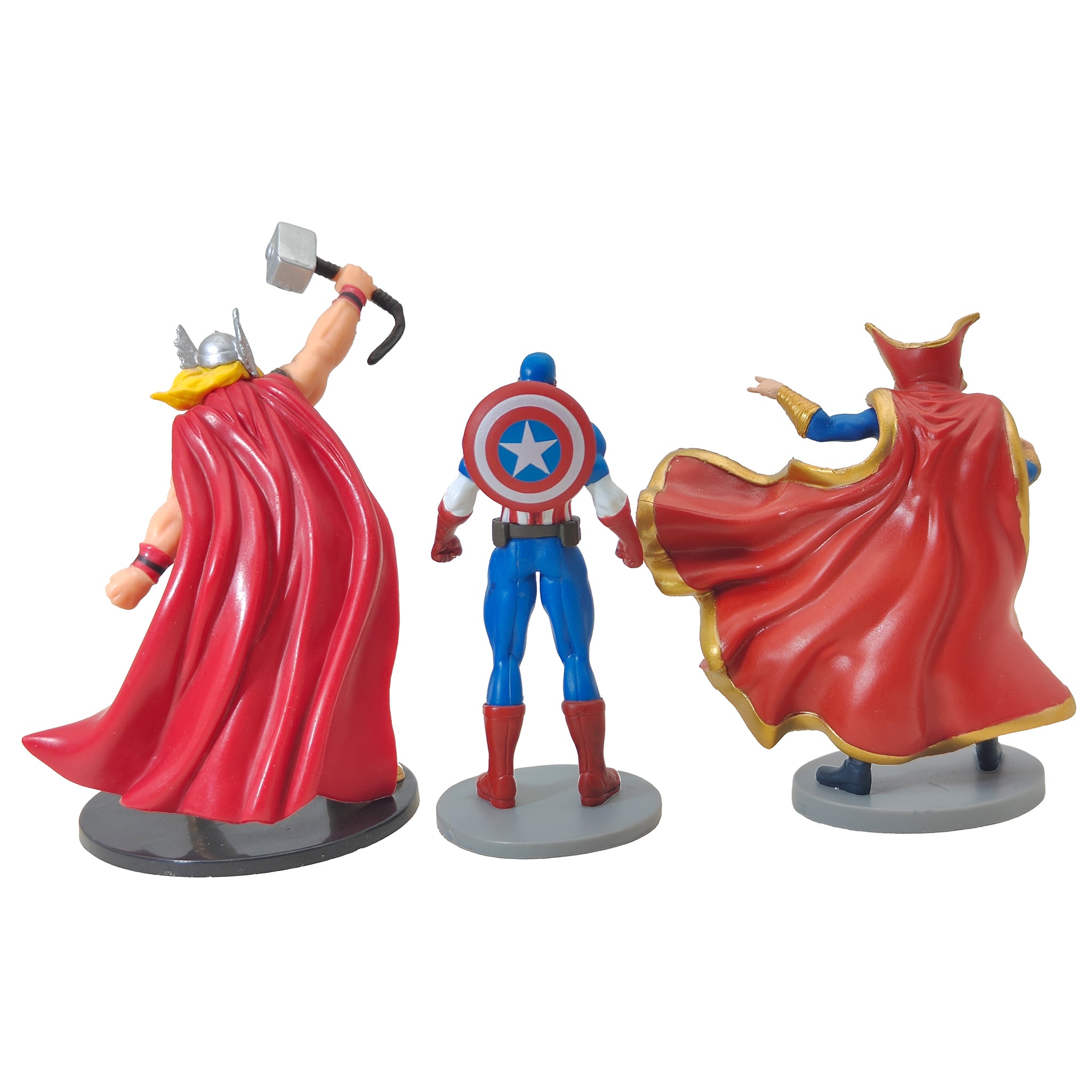Disney Store Marvel Thor Captain America Doctor Strange PVC Figures Bundle