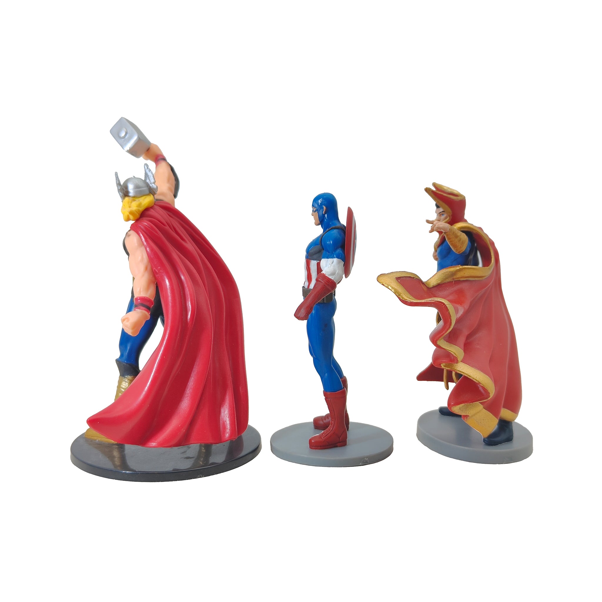Disney Store Marvel Thor Captain America Doctor Strange PVC Figures Bundle