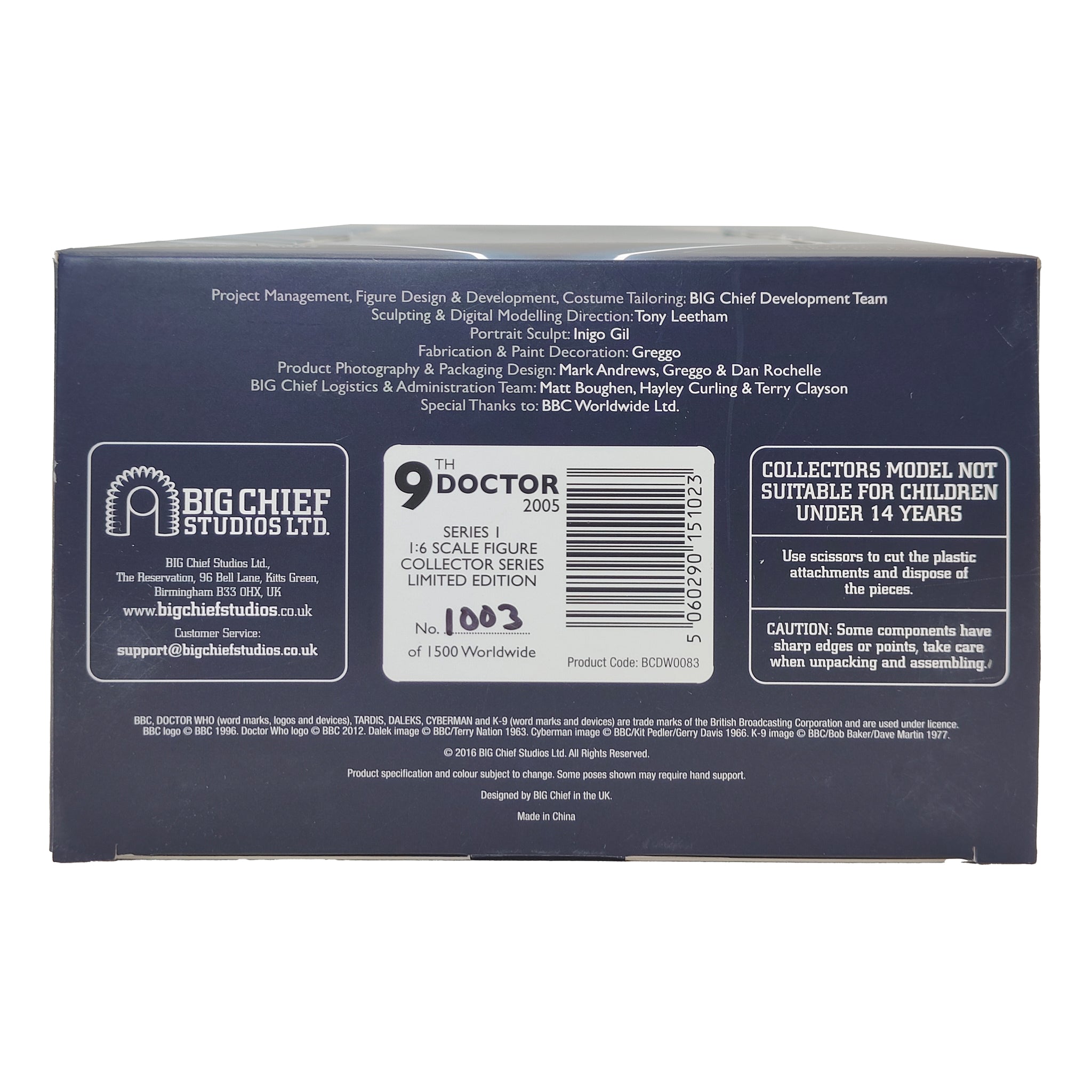 Doctor Who 9th Doctor 2005 Big Chief Studios Collector's Edition Action Figure 2016 30cm – Doctor Who, Vintage Brands, 30 cm, 2016, pre-owned collector piece, Uncanny Collectibles Dublin Ireland