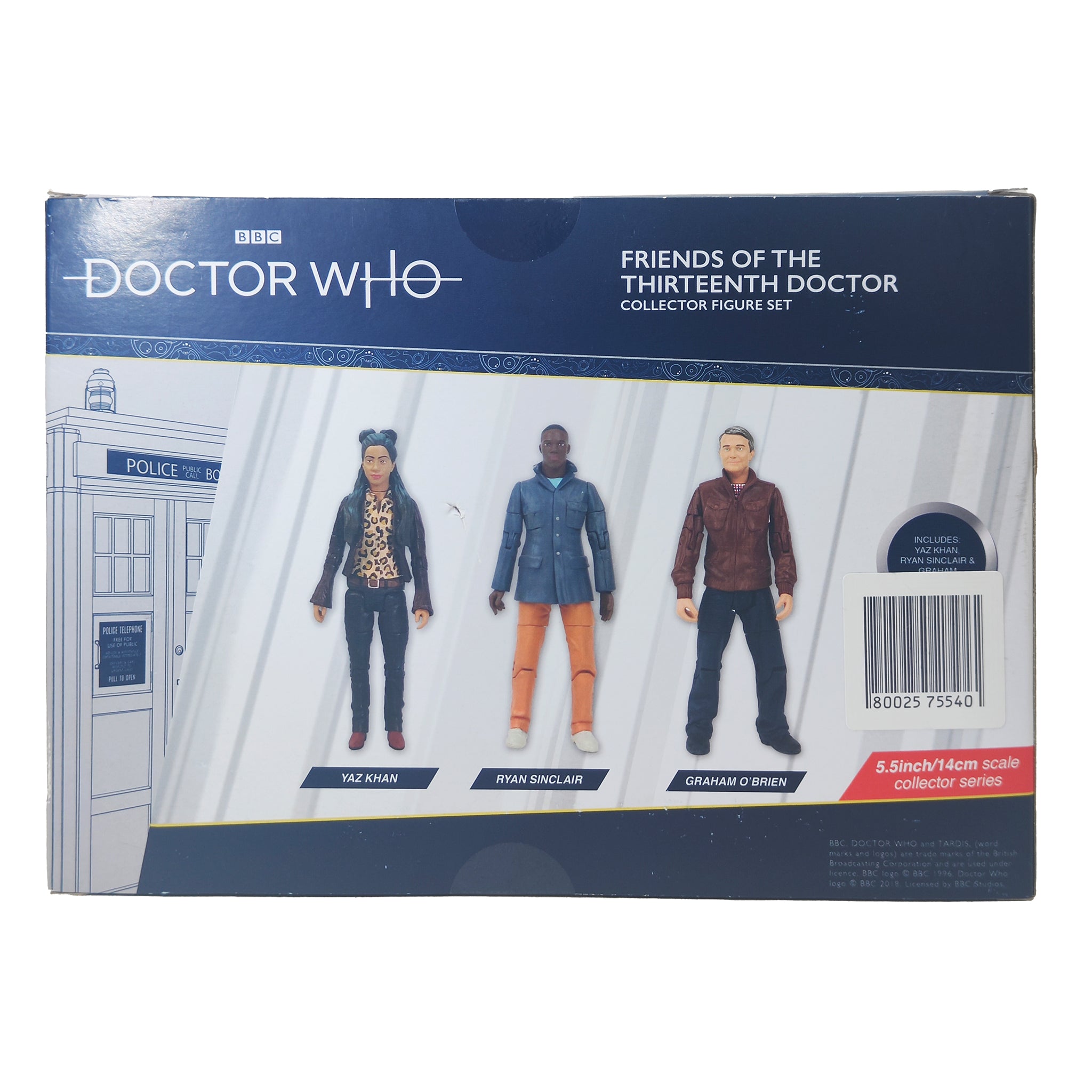 Doctor Who Friends Of The Thrirteenth Doctor Character Options Action Figure Set 2018 14cm – Doctor Who, Character Options, 14 cm, 2018, pre-owned collector piece, Uncanny Collectibles Dublin Ireland