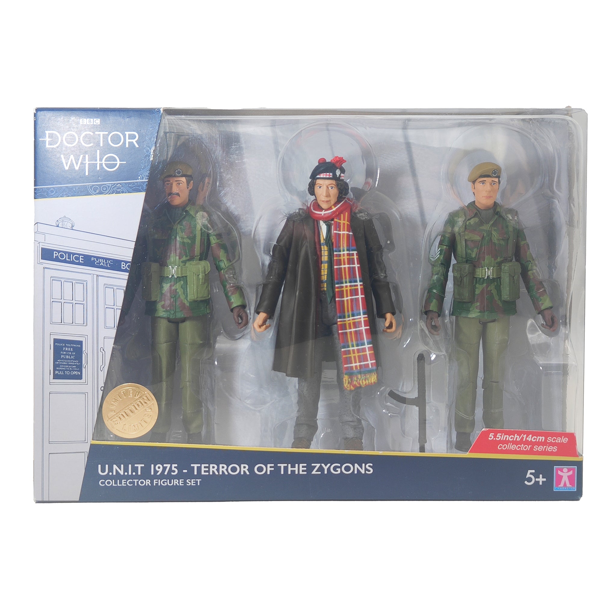 Doctor Who UNIT 1975 Terror Of The Zygons Character Options Action Figure Set 2018 14cm – Doctor Who, Character Options, 14 cm, 2018, pre-owned collector piece, Uncanny Collectibles Dublin Ireland