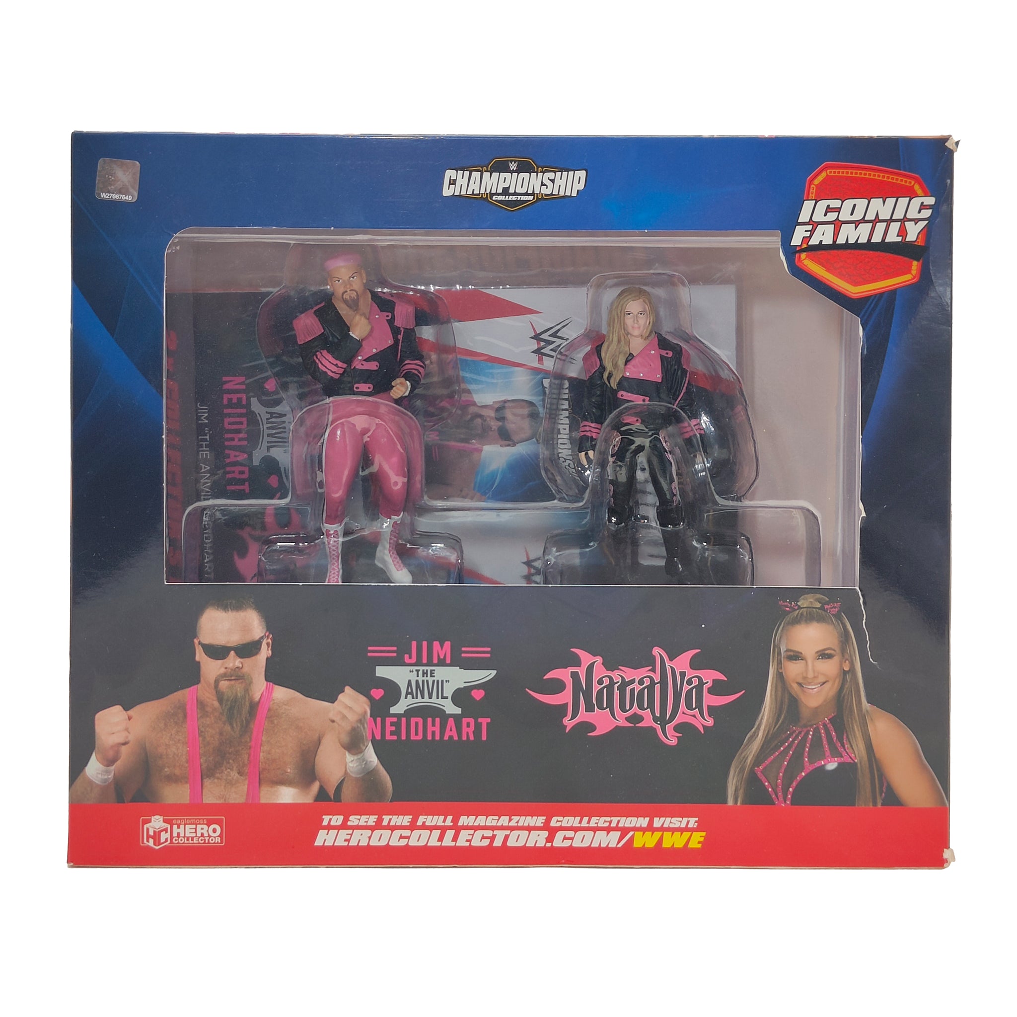 Eaglemoss Hero Collector Jim The Anvil Neidhart and Natalya WWE Figurines 2021 12cm – WWE, Vintage Brands, 12 cm, 2021, pre-owned collector piece, Uncanny Collectibles Dublin Ireland