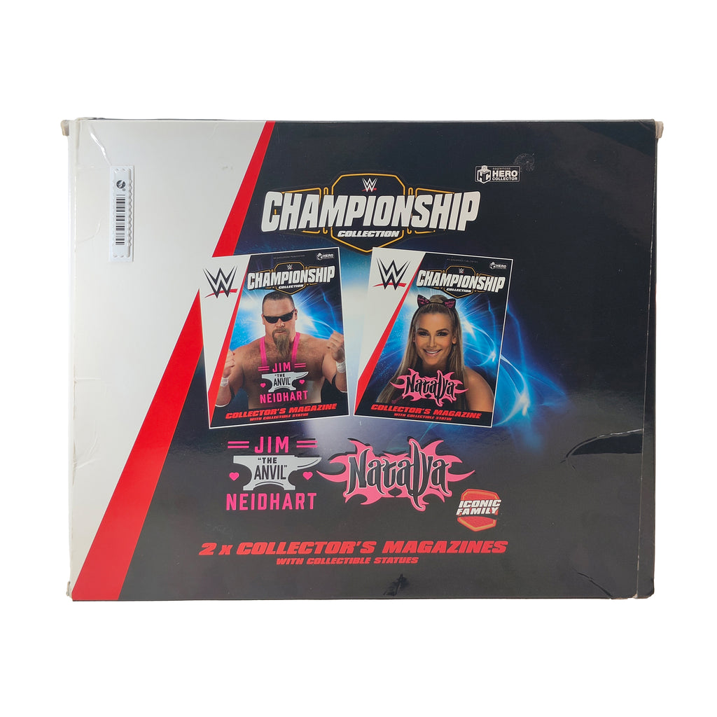 Eaglemoss Hero Collector Jim The Anvil Neidhart and Natalya WWE Figurines 2021 12cm – WWE, Vintage Brands, 12 cm, 2021, pre-owned collector piece, Uncanny Collectibles Dublin Ireland
