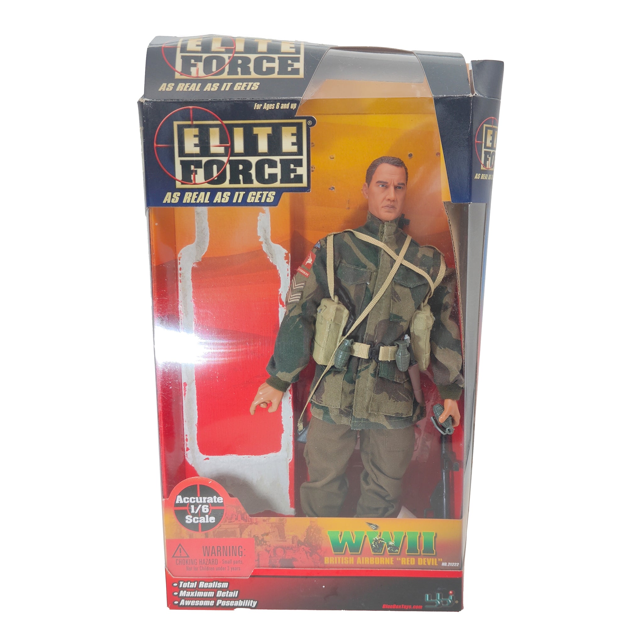 Elite Force WWII British Airborne Red Devil 1:6 Scale Blue Box Toys Action Figure 2002 30cm – Military, Vintage Brands, 30 cm, 2002, pre-owned collector piece, Uncanny Collectibles Dublin Ireland