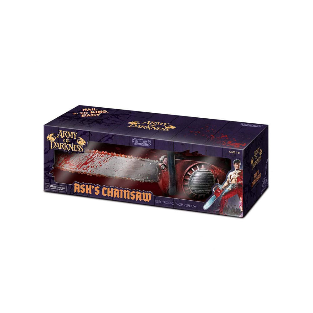 Army of Darkness Ashs Chainsaw 1:1 Chainsaw Evil Dead Prop With Sound By Syndicate Collectibles – Evil Dead, Syndicate Collectibles, 71 cm, 2024, brand new collector item, Uncanny Collectibles Dublin Ireland