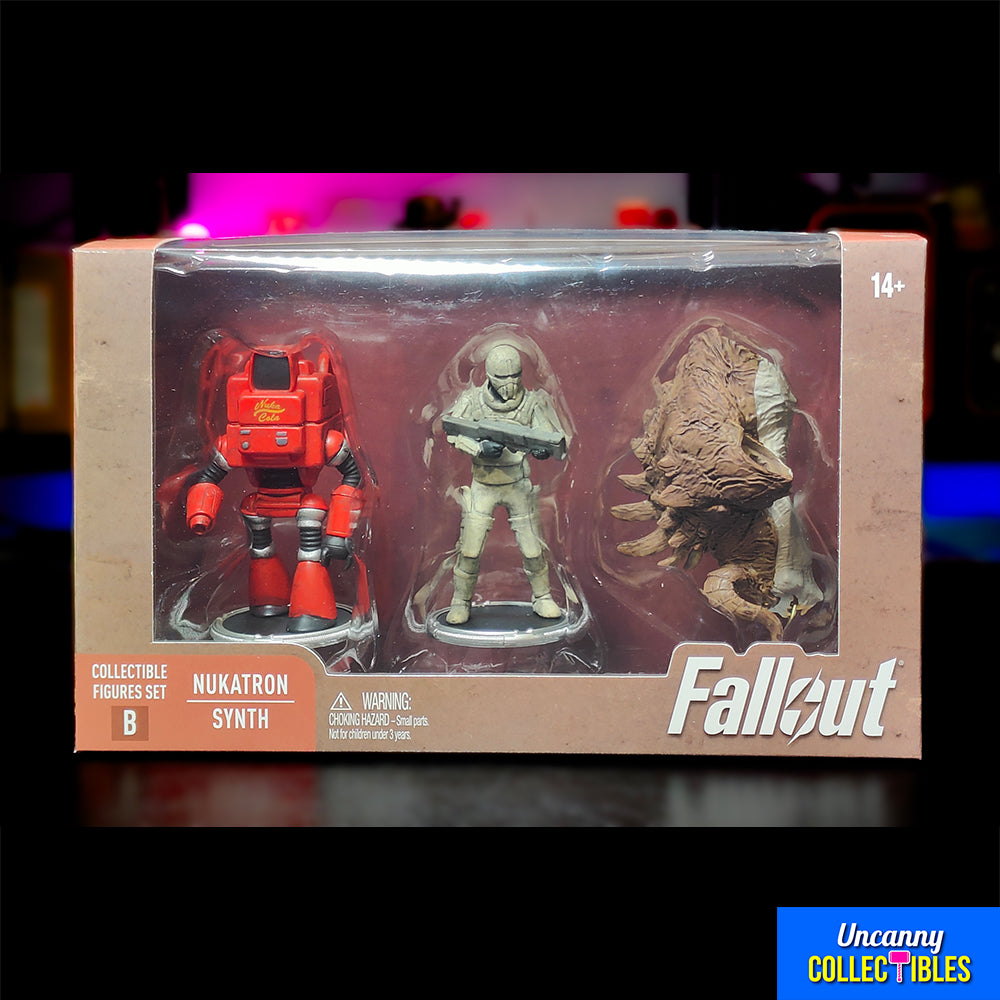 Fallout Nukatron and Synth Syndicate Collectibles 7 cm Mini Figure 2 Pack – Fallout, Syndicate Collectibles, 7 cm, 2025, brand new collector item, Uncanny Collectibles Dublin Ireland