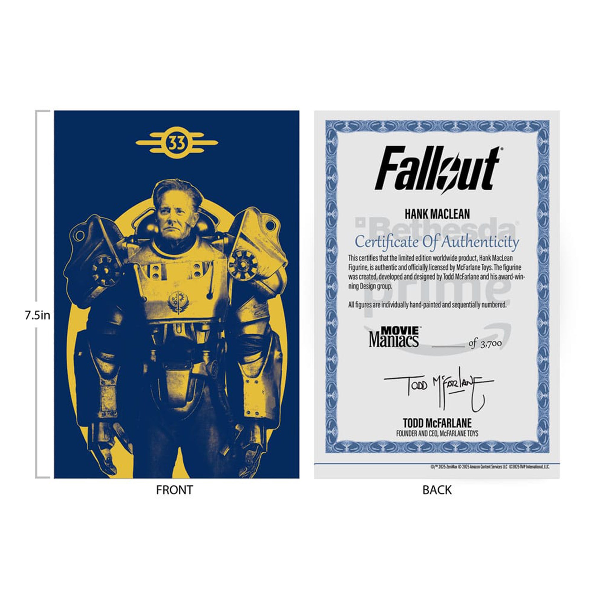 Fallout Season 2 Hank MacLean Movie Maniacs McFarlane Toys Red Platinum Edition Figure 2025 17cm – Fallout, McFarlane Toys, 17 cm, 2025, brand new collector item, Uncanny Collectibles Dublin Ireland