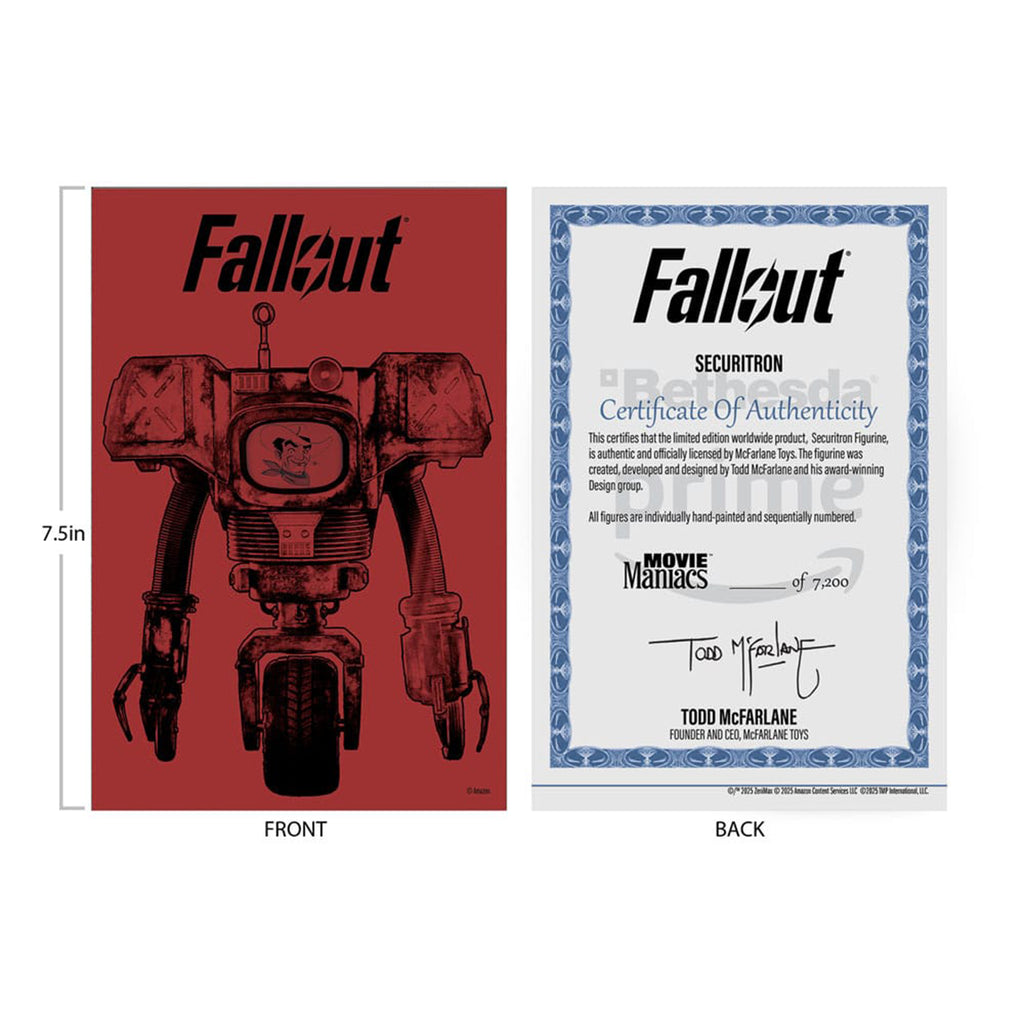 Fallout Season 2 Securitron Movie Maniacs McFarlane Toys Figure 2025 15cm