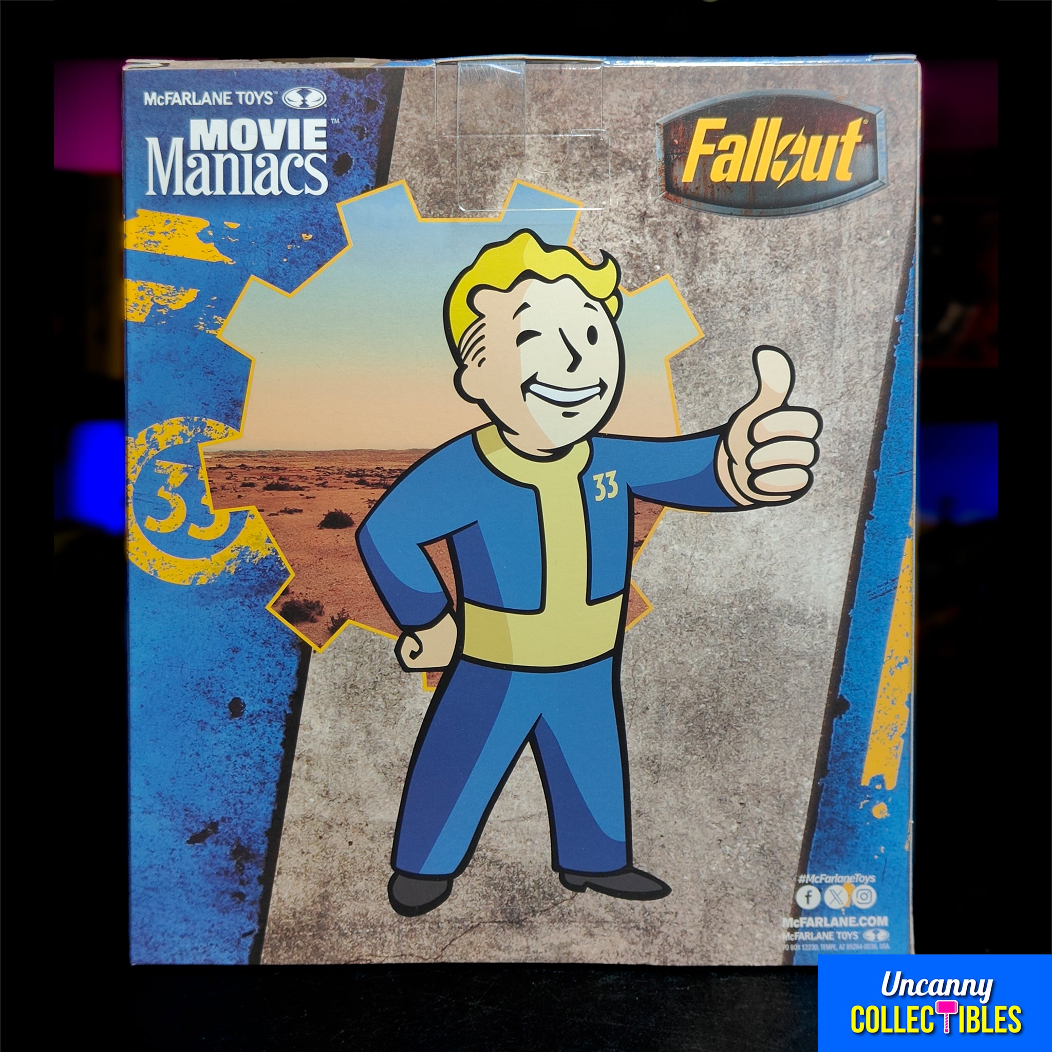 Fallout Vault Boy Version 1 Movie Maniacs McFarlane Toys Figure 2025 14cm – Fallout, McFarlane Toys, 14 cm, 2025, brand new collector item, Uncanny Collectibles Dublin Ireland
