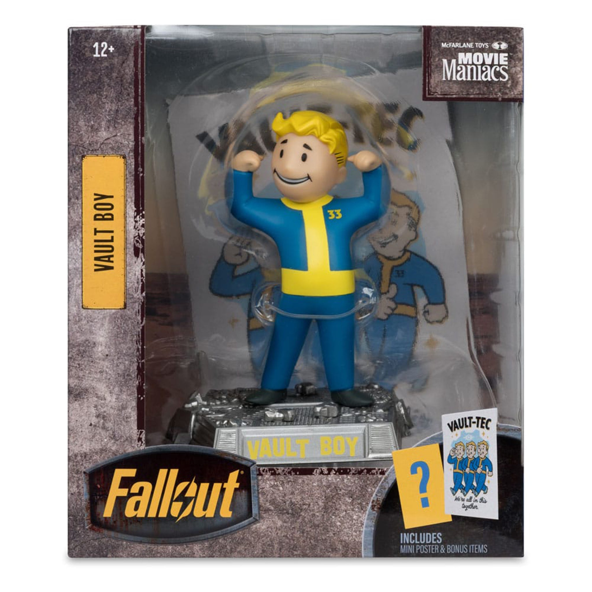 Fallout Vault Boy Version 1 Movie Maniacs McFarlane Toys Figure 2025 14cm – Fallout, McFarlane Toys, 14 cm, 2025, brand new collector item, Uncanny Collectibles Dublin Ireland