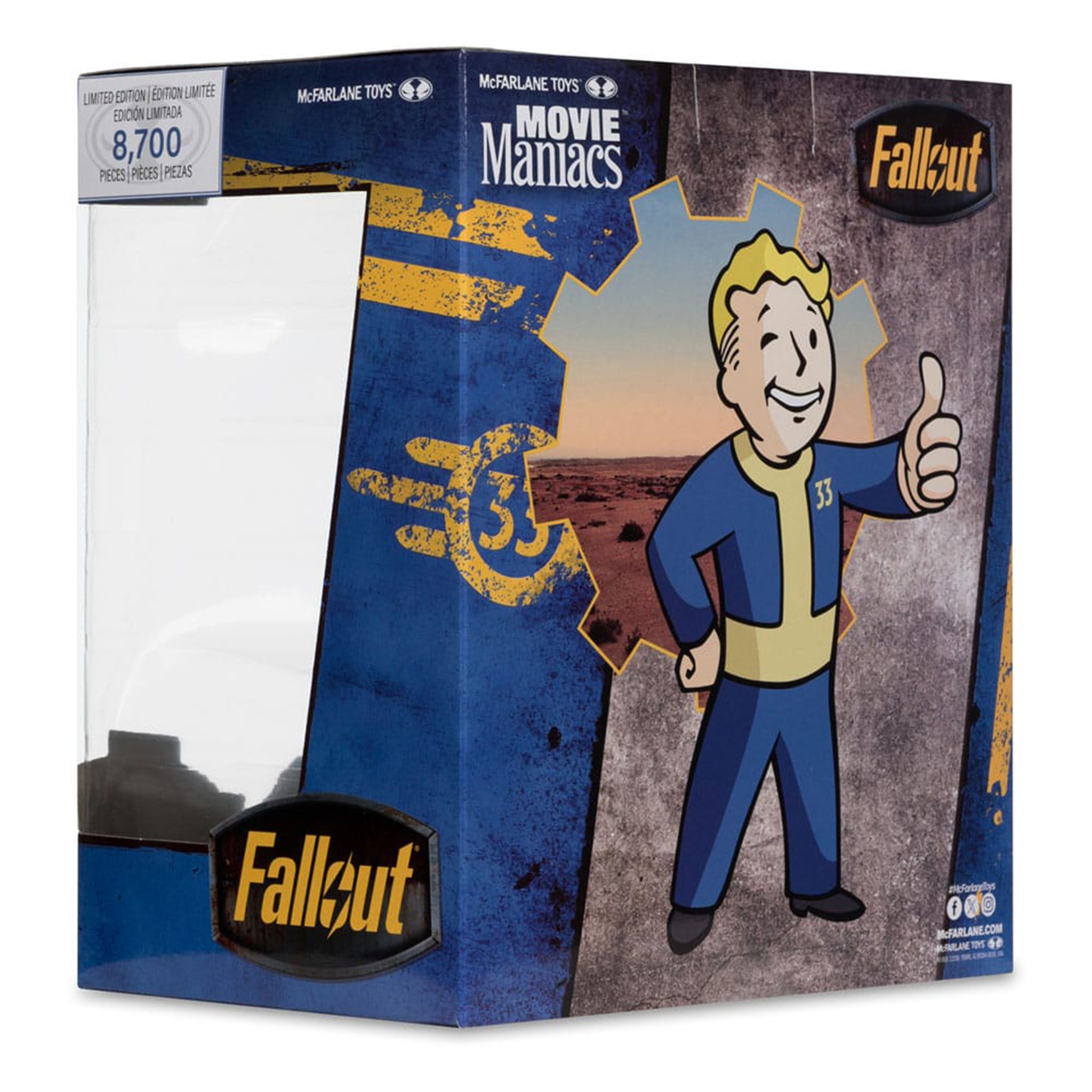 Fallout Vault Boy Version 1 Movie Maniacs McFarlane Toys Figure 2025 14cm – Fallout, McFarlane Toys, 14 cm, 2025, brand new collector item, Uncanny Collectibles Dublin Ireland
