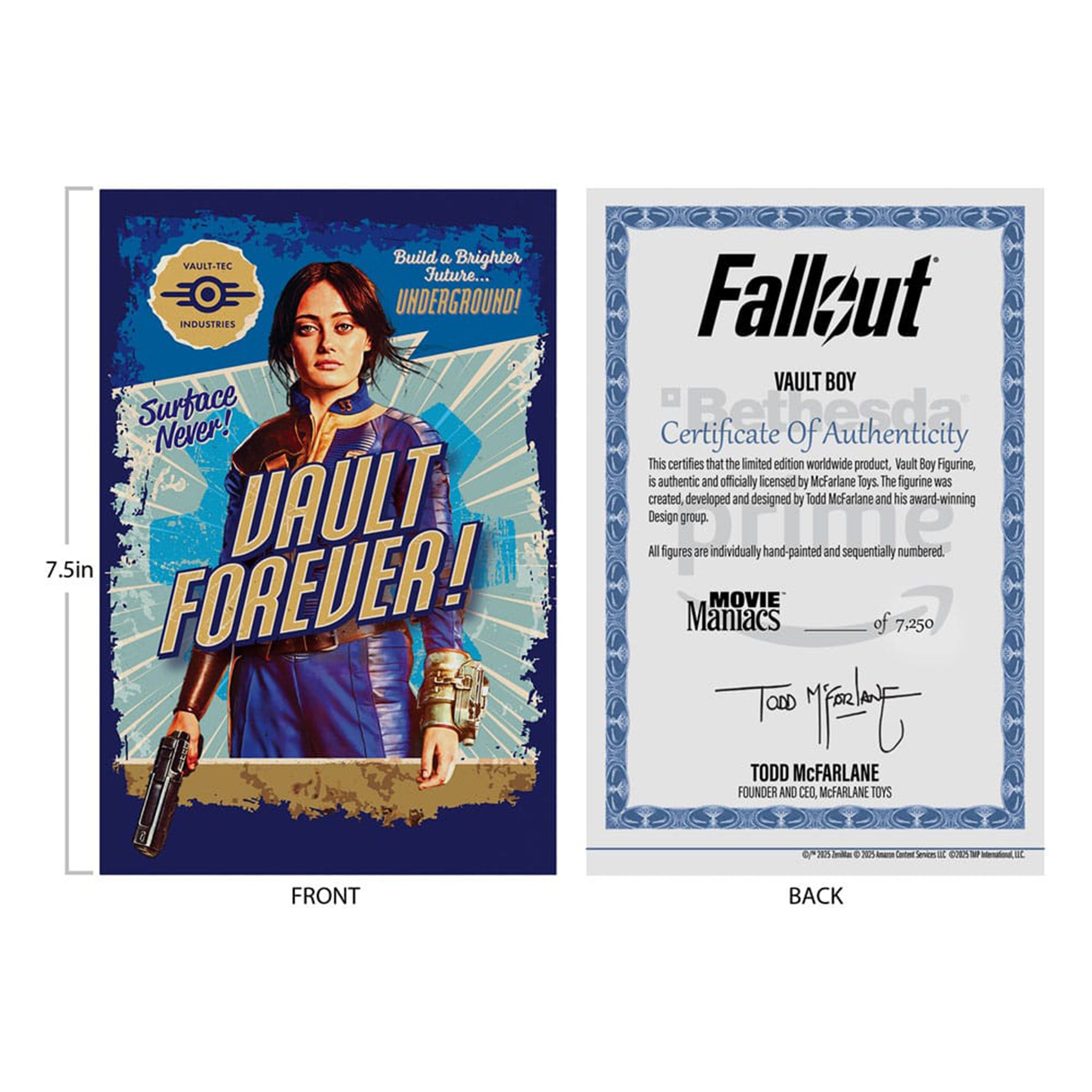Fallout Vault Boy Version 2 Movie Maniacs McFarlane Toys Figure 2025 14cm – Fallout, McFarlane Toys, 14 cm, 2025, brand new collector item, Uncanny Collectibles Dublin Ireland