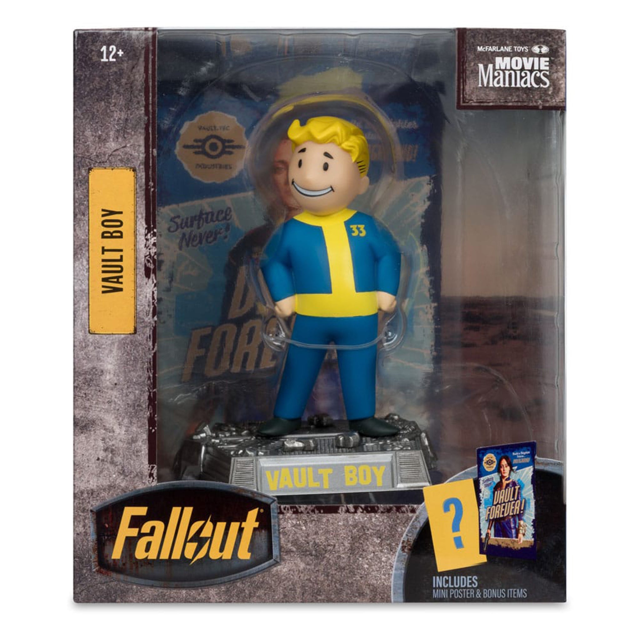 Fallout Vault Boy Version 2 Movie Maniacs McFarlane Toys Figure 2025 14cm – Fallout, McFarlane Toys, 14 cm, 2025, brand new collector item, Uncanny Collectibles Dublin Ireland