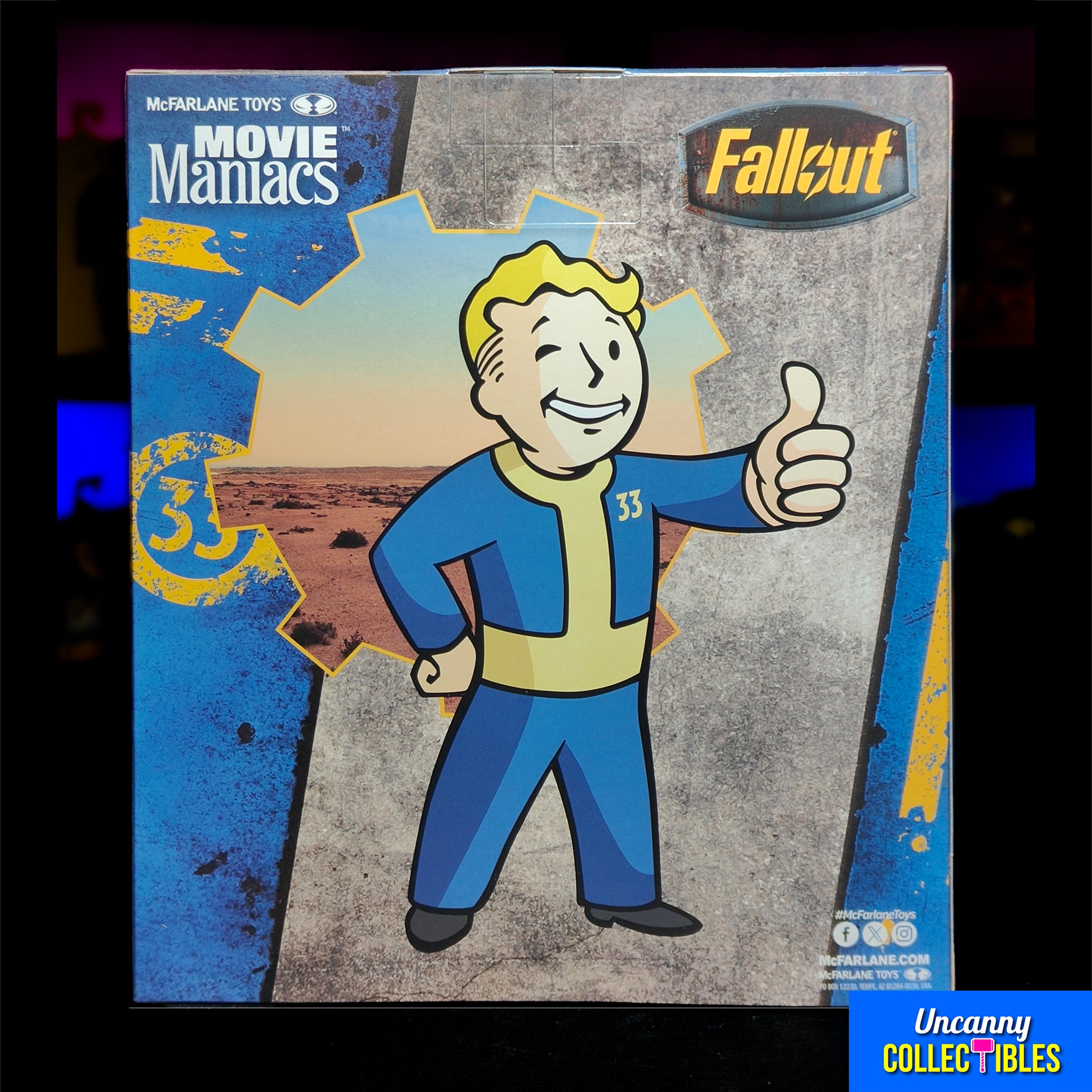 Fallout Vault Boy Version 3 Movie Maniacs McFarlane Toys Figure 2025 14cm – Fallout, McFarlane Toys, 14 cm, 2025, brand new collector item, Uncanny Collectibles Dublin Ireland