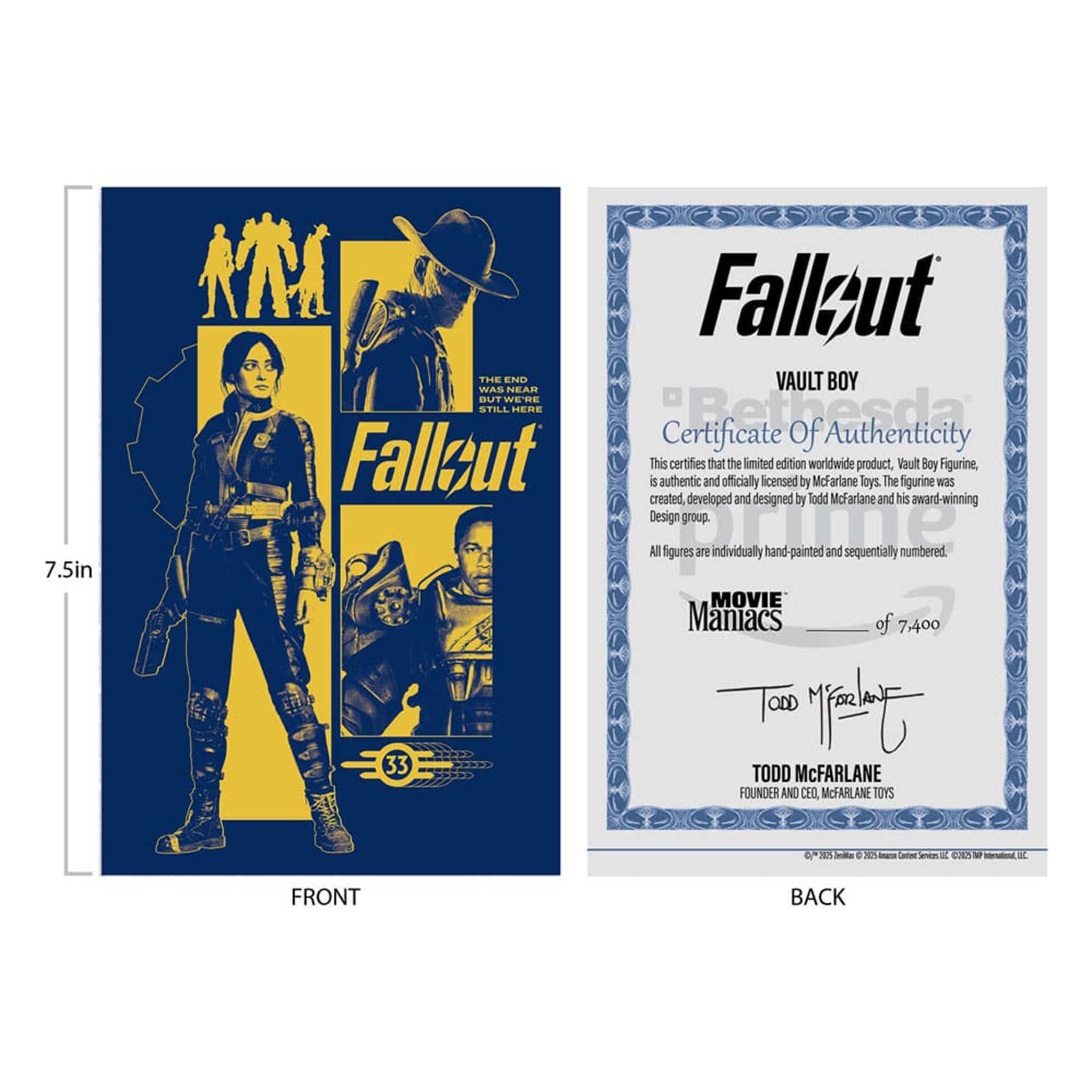 Fallout Vault Boy Version 3 Movie Maniacs McFarlane Toys Figure 2025 14cm – Fallout, McFarlane Toys, 14 cm, 2025, brand new collector item, Uncanny Collectibles Dublin Ireland