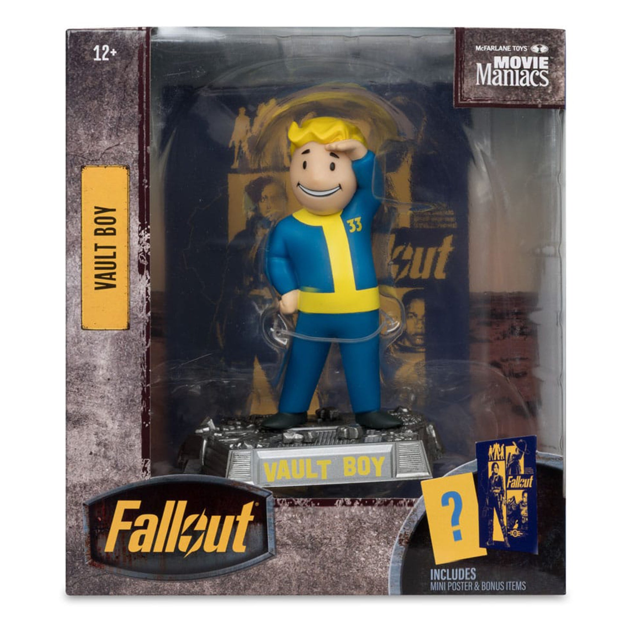 Fallout Vault Boy Version 3 Movie Maniacs McFarlane Toys Figure 2025 14cm – Fallout, McFarlane Toys, 14 cm, 2025, brand new collector item, Uncanny Collectibles Dublin Ireland