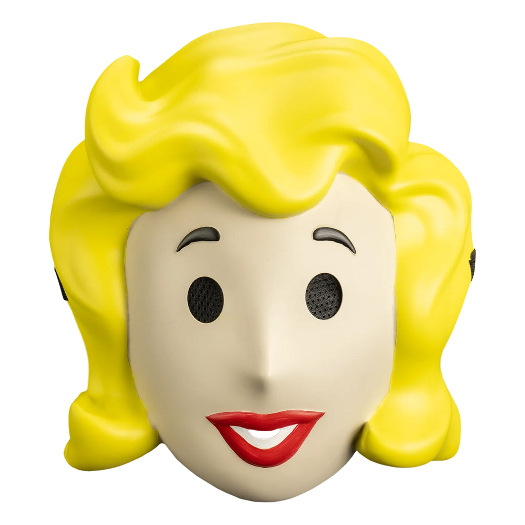 Fallout Vault Girl Retro Trick or Treat Studios Plastic Mask, 30cm, Hard face with elastic strap, 2026, new