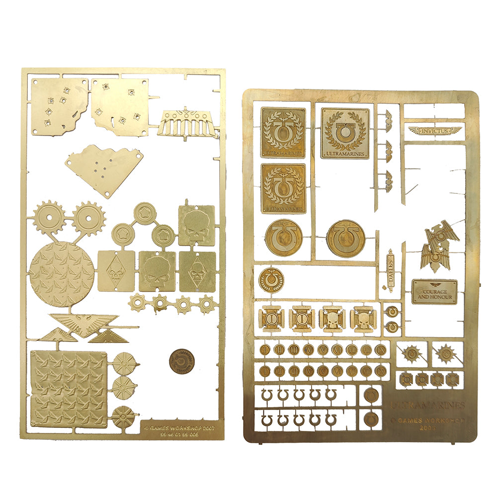 Forge World Ultramarines Brass Etched Symbols Warhammer 40000 2005 - Not Complete