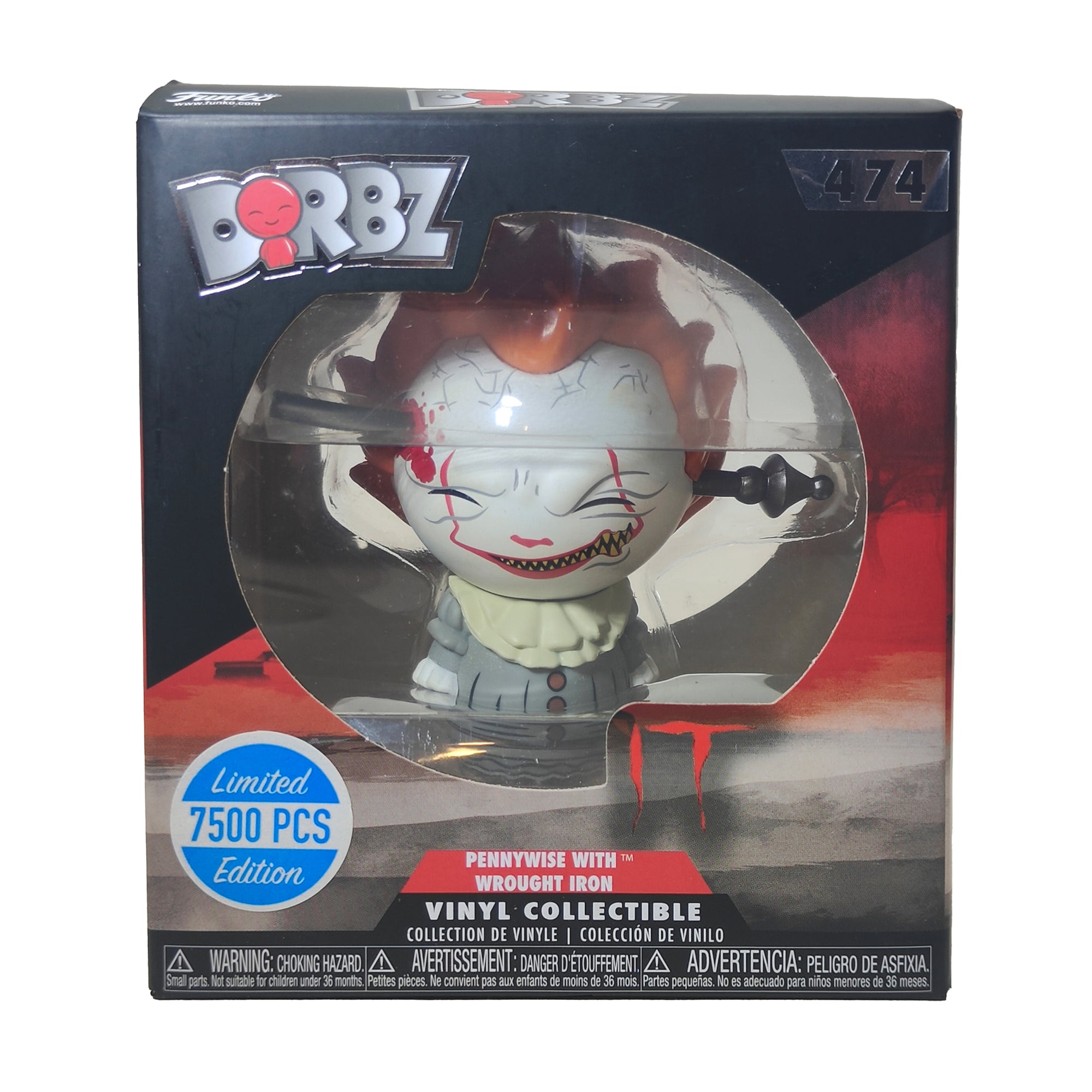 Funko Dorbz Pennywise With Wrought Iron #474 Vinyl Collectible 2018 7cm