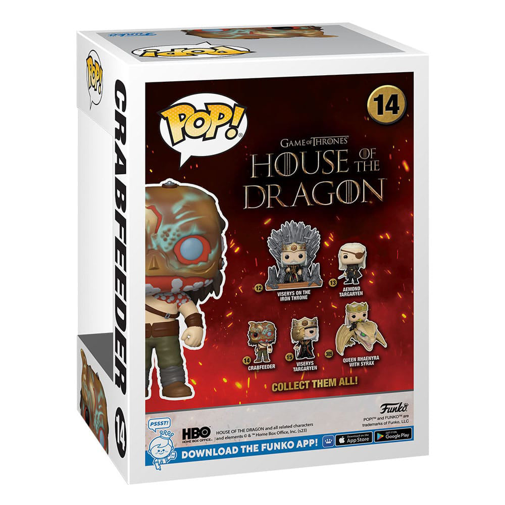 Funko POP GOT House of the Dragon Crabfeeder #14 Vinyl Figure – TV Icons & Heroes, Funko, 9.5 cm, 2023, pre-owned collector piece, Uncanny Collectibles Dublin Ireland