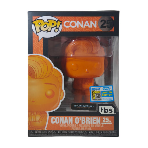 Funko Pop Conan O Brien 25th Anniversary 25 SDCC 2019 Vinyl Figure – TV Icons & Heroes, Funko, 9.5 cm, 2019, pre-owned collector piece, Uncanny Collectibles Dublin Ireland