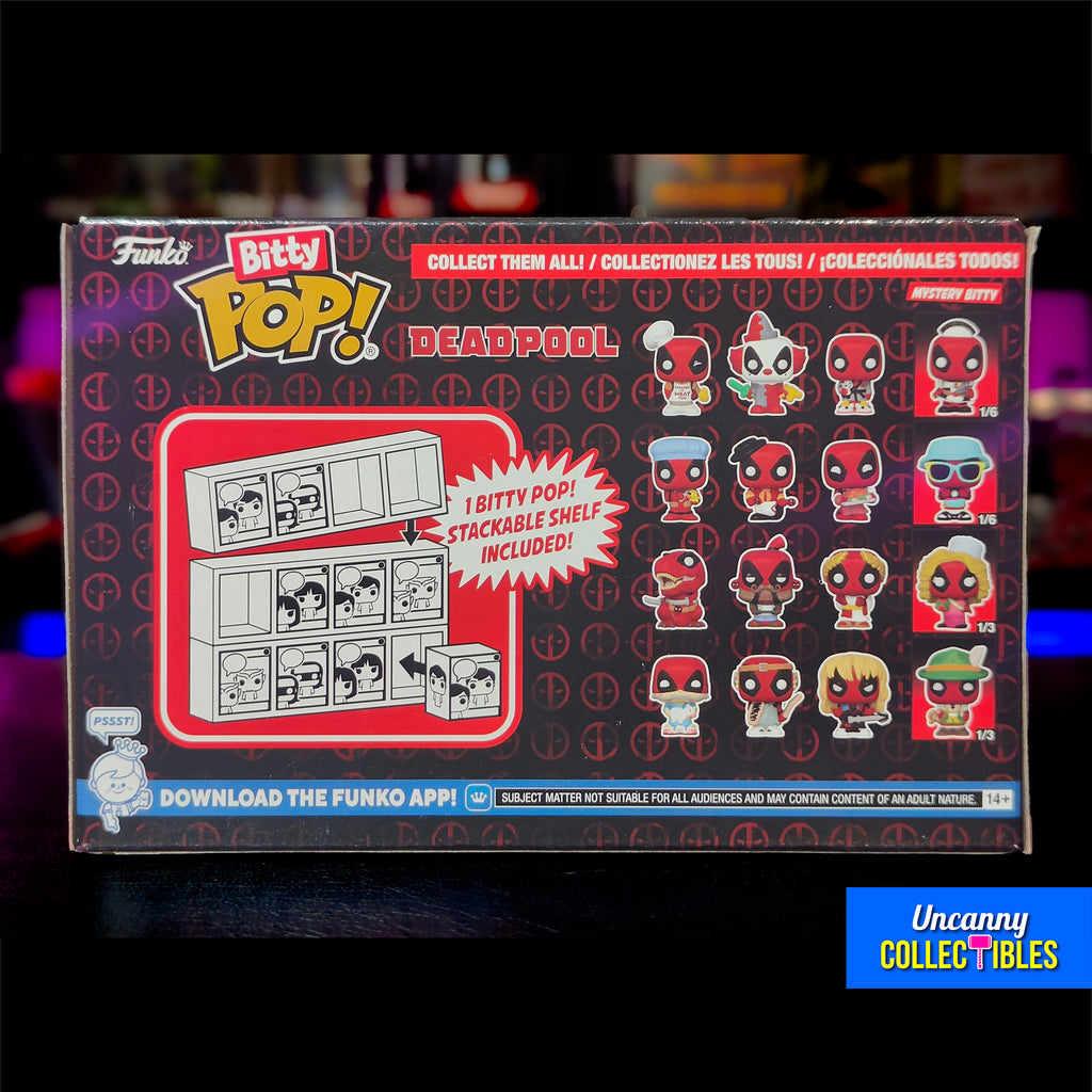 Funko POP Deadpool Dinopool Bitty POP 4 Pack 2.5cm – Marvel Heroes, Funko, 2.5 cm, 2024, brand new collector item, Uncanny Collectibles Dublin Ireland