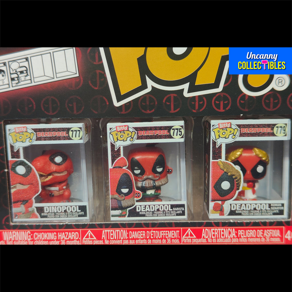 Funko POP Deadpool Dinopool Bitty POP 4 Pack 2.5cm – Marvel Heroes, Funko, 2.5 cm, 2024, brand new collector item, Uncanny Collectibles Dublin Ireland