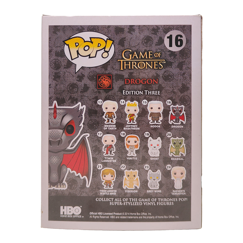 Funko POP Game Of Thrones Drogon #16 Vinyl Figure 2013 – TV Icons & Heroes, Funko, 9.5 cm, 2013, pre-owned collector piece, Uncanny Collectibles Dublin Ireland