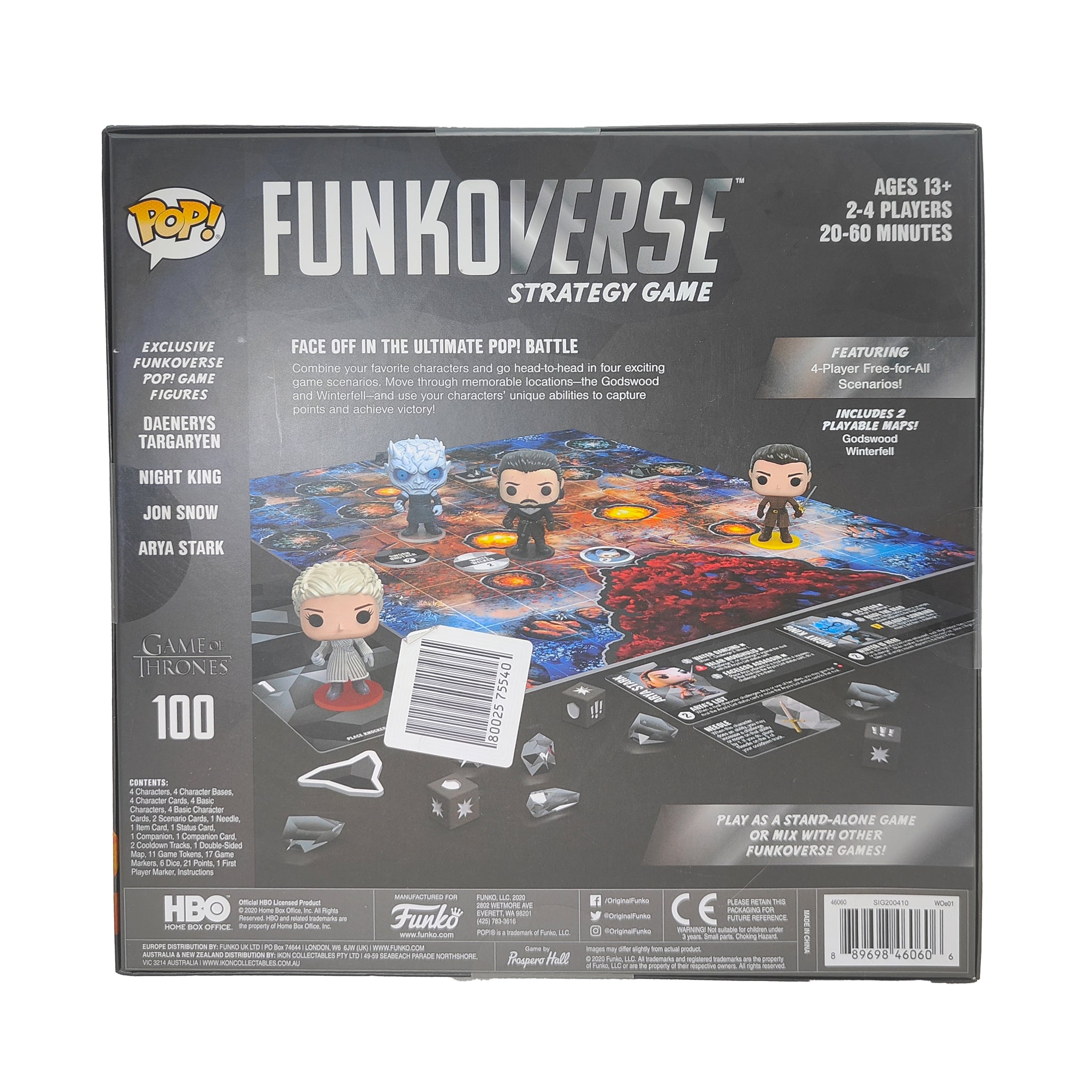 Funko Pop Game of Thrones Funkoverse Strategy Board Game Base Set – TV Icons & Heroes, Funko, 9.5 cm, 2020, pre-owned collector piece, Uncanny Collectibles Dublin Ireland