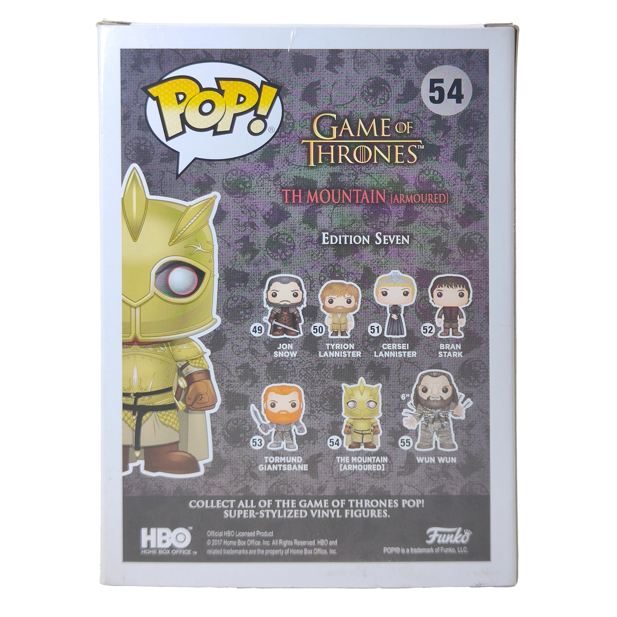 Funko POP Game Of Thrones The Mountain #54 2017 Exclusive Vinyl Figure 9.5cm