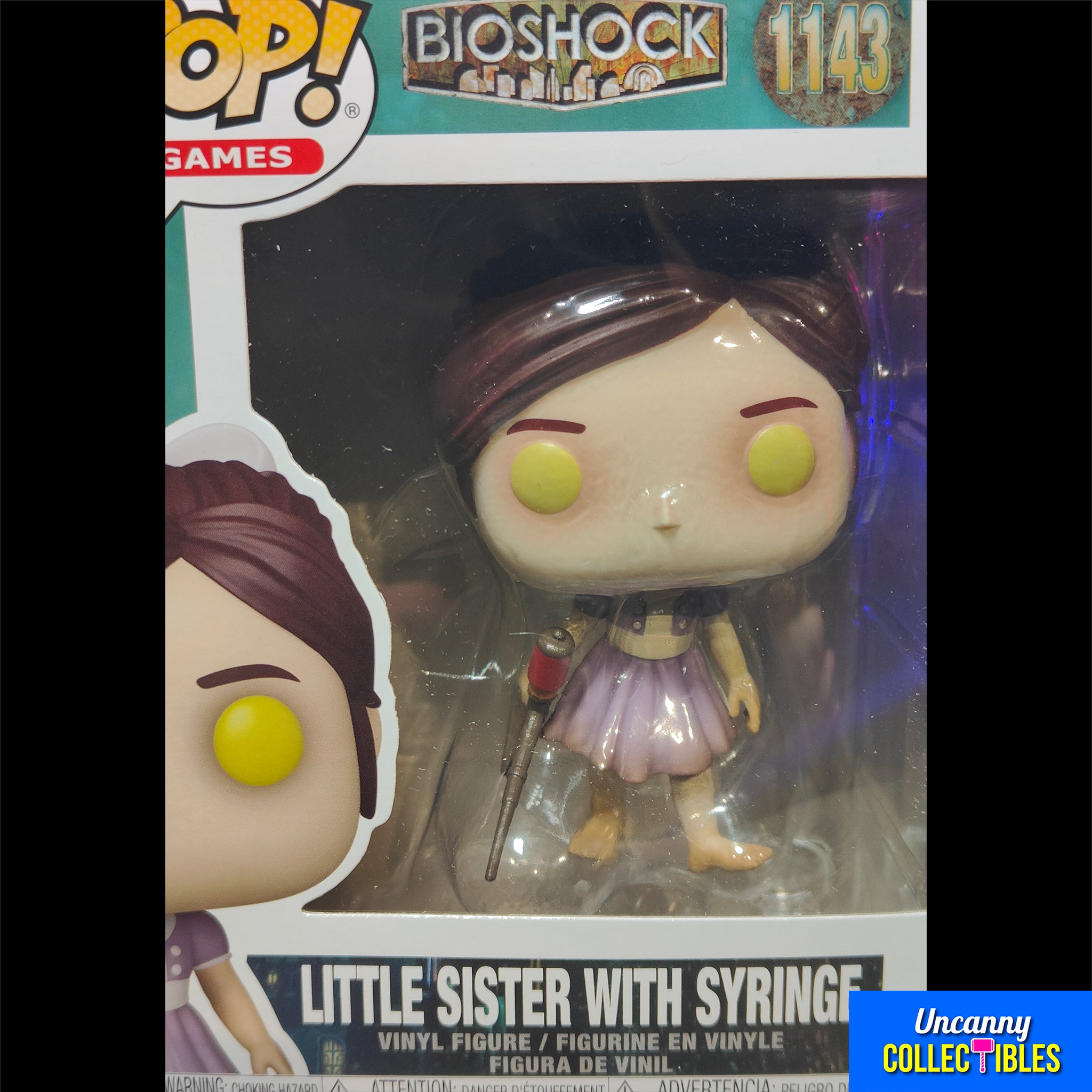 Funko Pop Games Bioshock Little Sister with Syringe 1143 Vinyl Figure – Video Game Characters, Funko, 9 cm, brand new collector item, Uncanny Collectibles Dublin Ireland