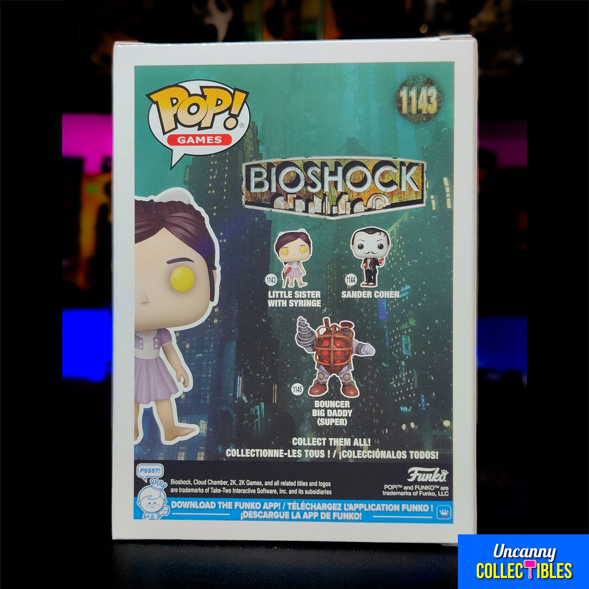 Funko Pop Games Bioshock Little Sister with Syringe 1143 Vinyl Figure – Video Game Characters, Funko, 9 cm, brand new collector item, Uncanny Collectibles Dublin Ireland