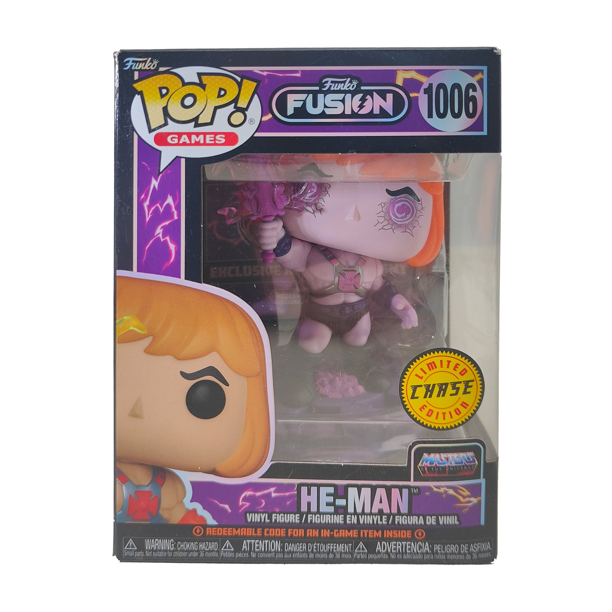 Funko POP Games Funko Fusion He-Man #1006  Limited Chase Edition Vinyl Figure 2024 – Masters of the Universe, Funko, 9.5 cm, 2024, pre-owned collector piece, Uncanny Collectibles Dublin Ireland