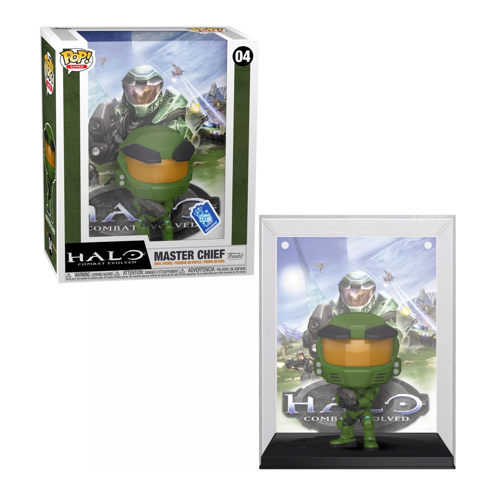 Funko POP Games Halo Combat Evolved Master Chief 04 Funko Club Exclusive 2021 – Video Game Characters, Funko, 9.5 cm, 2021, pre-owned collector piece, Uncanny Collectibles Dublin Ireland