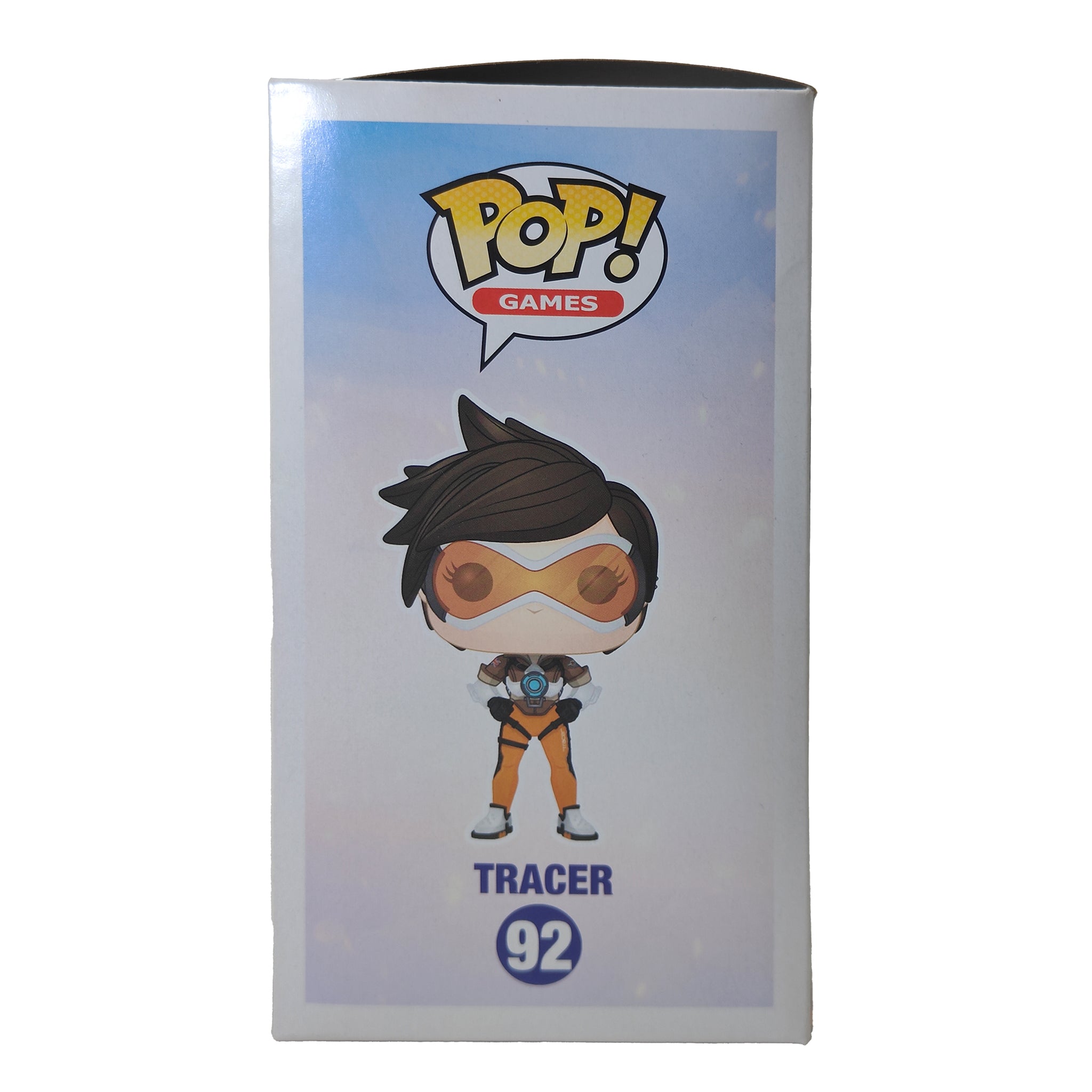 Funko POP Games Overwatch Tracer #92 Vinyl Figure 2017 9.5cm – Video Game Characters, Funko, 9.5 cm, 2017, pre-owned collector piece, Uncanny Collectibles Dublin Ireland