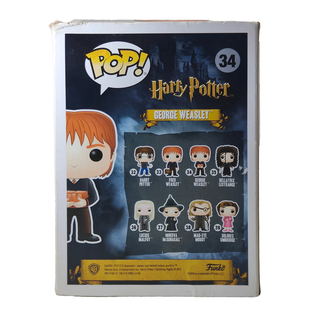 Funko POP Harry Potter George Weasley #34 Vinyl Figure 2016 9.5cm – Movie Icons & Heroes, Funko, 9.5 cm, 2016, pre-owned collector piece, Uncanny Collectibles Dublin Ireland