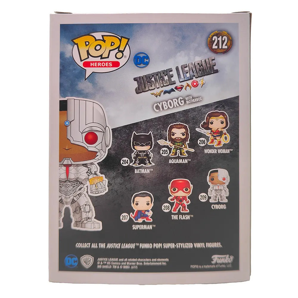 Funko POP Heroes Justice League Cyborg And Motherbox #212 Vinyl Figure 2017 Exclusive – DC Heroes, Funko, 9.5 cm, 2019, pre-owned collector piece, Uncanny Collectibles Dublin Ireland