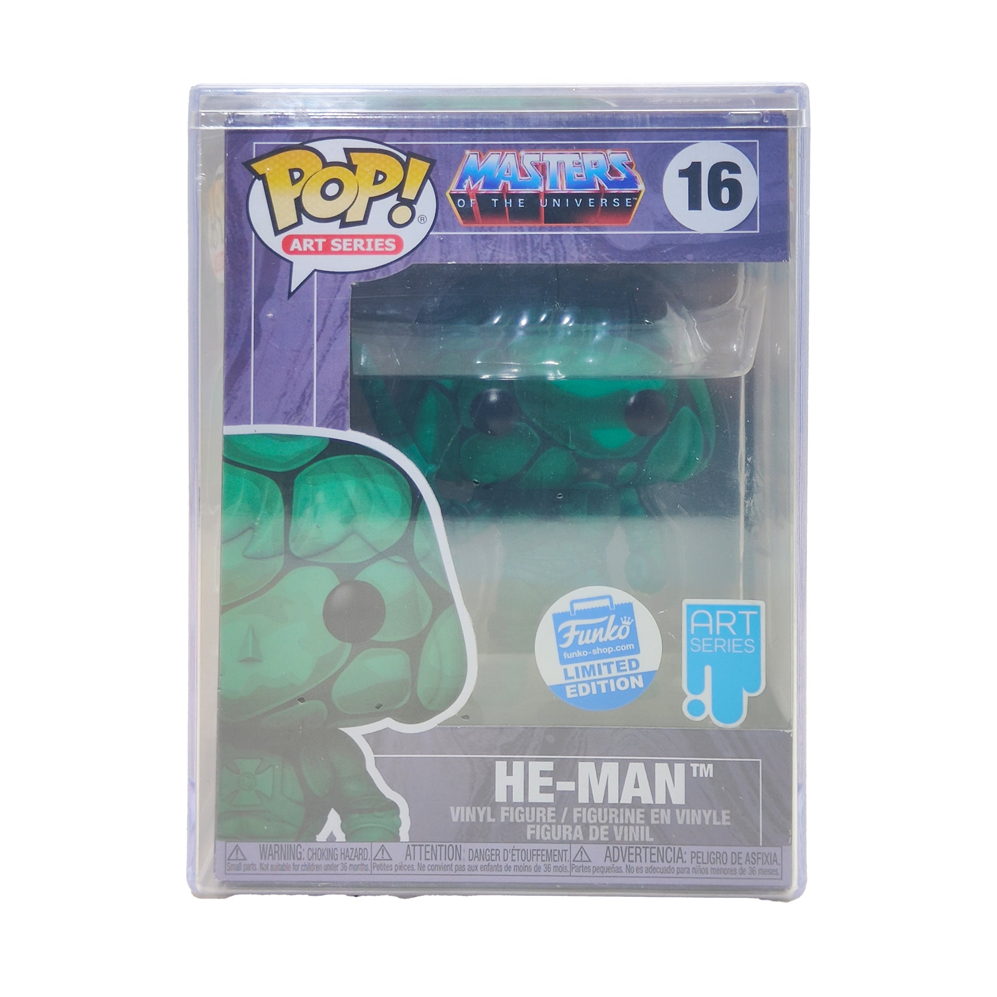 Funko POP Masters Of The Universe Art Series He-Man #16 Funko Shop Limited Edition Vinyl Figure 2020 – Masters of the Universe, Funko, 9.5 cm, 2020, brand new collector item, Uncanny Collectibles Dublin Ireland