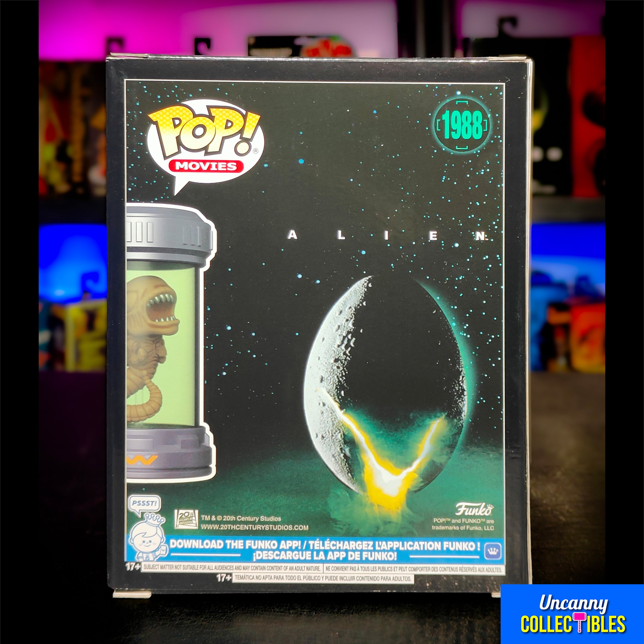 Funko POP Movies Alien Chestburster 1988 Light Up Vinyl Figure – Alien, Funko, 9 cm, 1988, brand new collector item, Uncanny Collectibles Dublin Ireland
