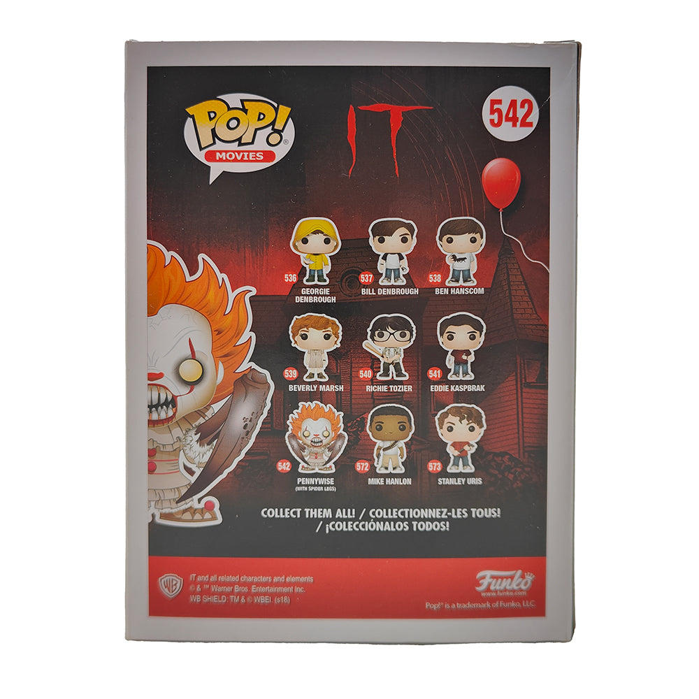 Funko POP Movies IT Pennywise With Spider Legs #542 Vinyl Figure 2018 – IT, Funko, 9.5 cm, 2018, pre-owned collector piece, Uncanny Collectibles Dublin Ireland