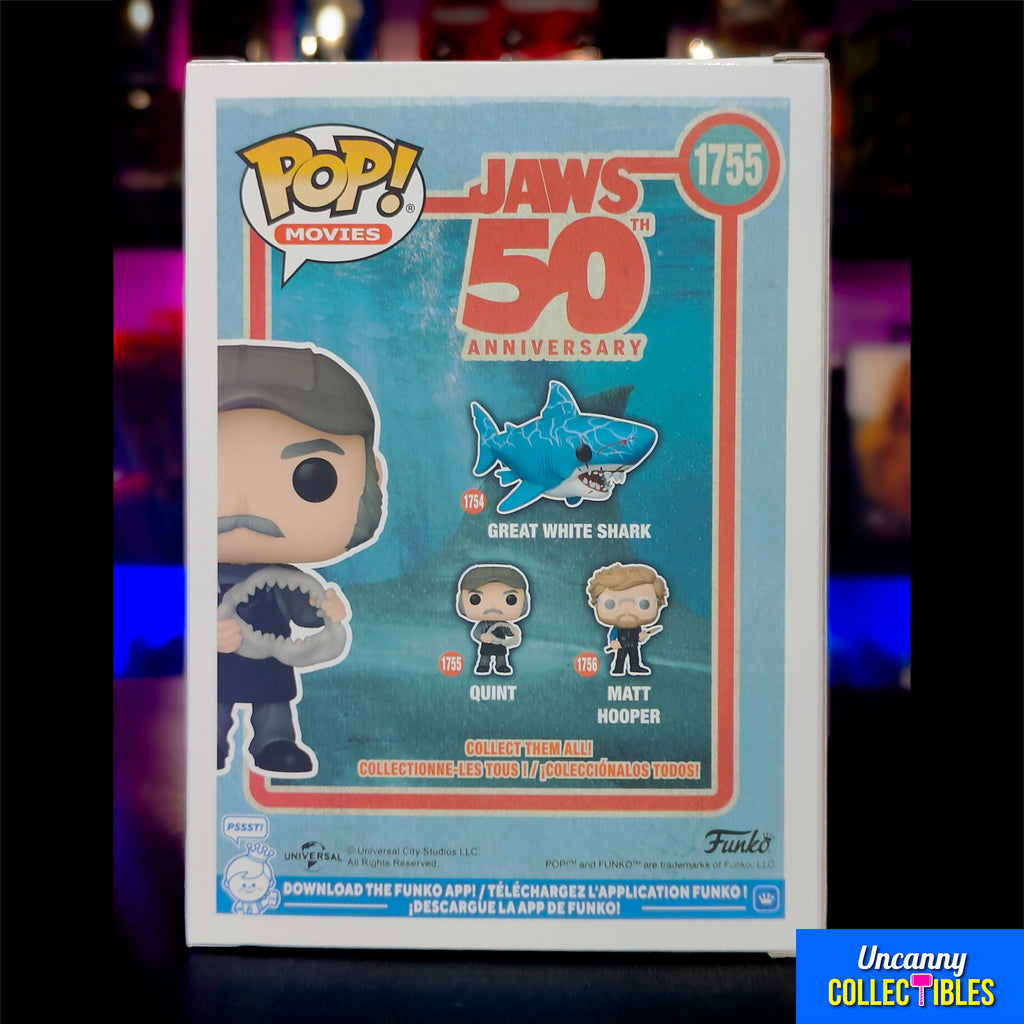 Funko POP Movies Jaws 50th Anniversary Quint #1755 Vinyl Figure – Jaws, Funko, 9 cm, 2025, brand new collector item, Uncanny Collectibles Dublin Ireland