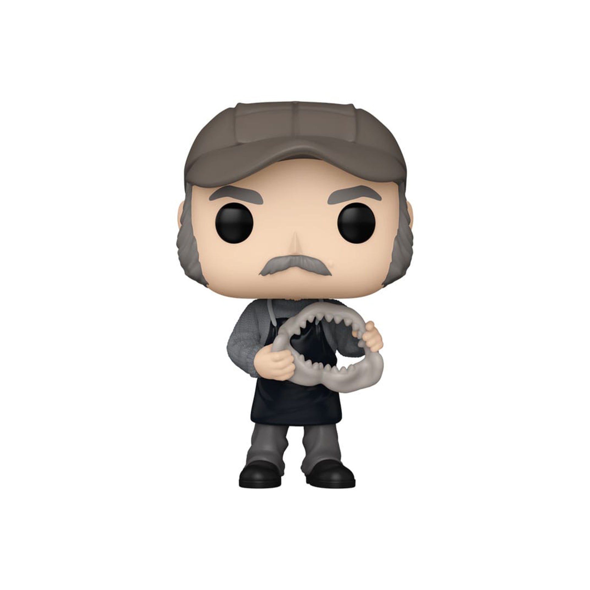 Jaws Quint Funko POP Rocks vinyl figure, 9cm tall, featuring signature beard and captain's cap in window box packaging