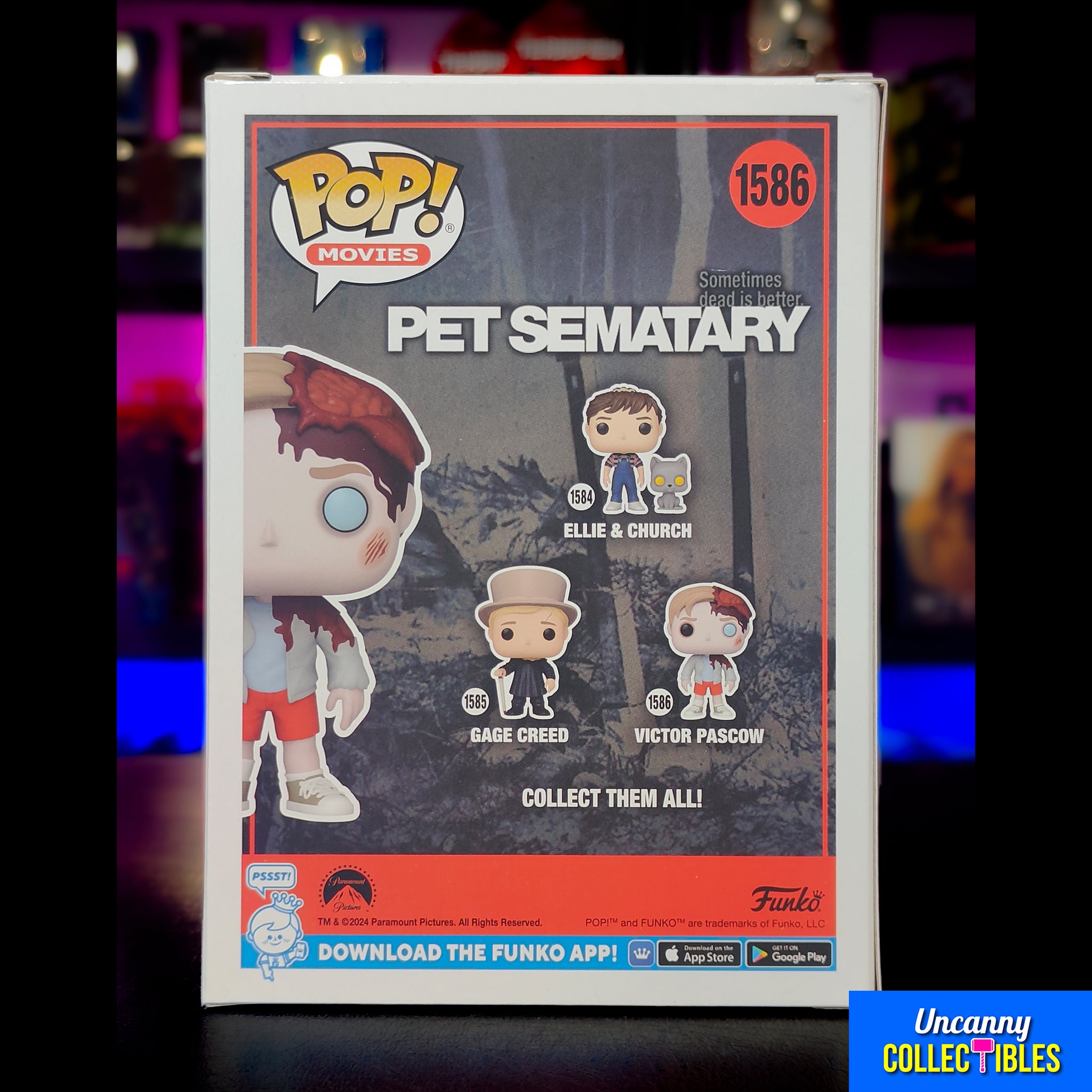 Funko POP Movies Pet Sematary Victor Pascow #1586 Vinyl Figure 9.5cm – Horror, Funko, 9.5 cm, 2024, brand new collector item, Uncanny Collectibles Dublin Ireland