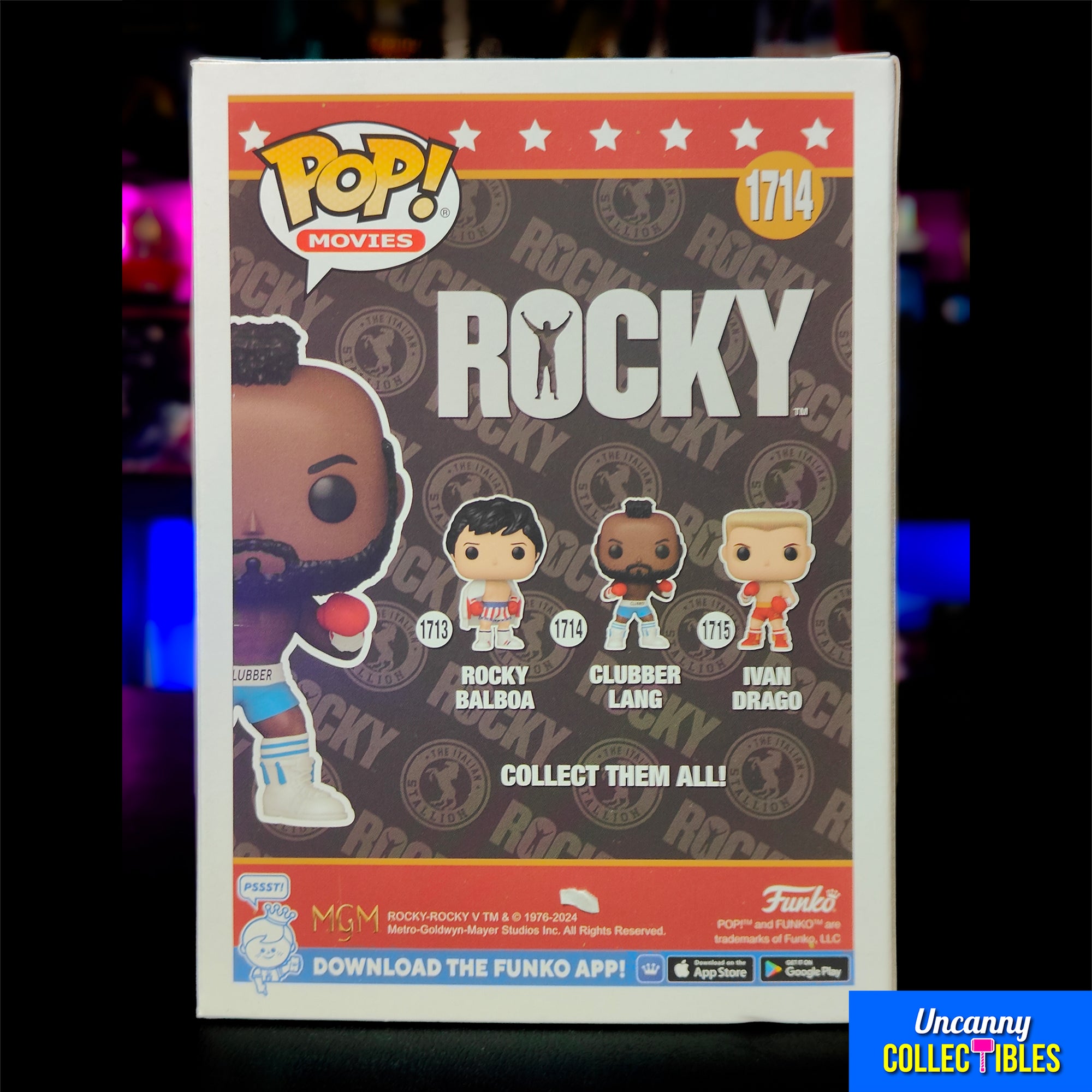 Funko POP Movies Rocky Clubber Lang #1714 Vinyl Figure – Rocky, Funko, 9.5 cm, 2024, brand new collector item, Uncanny Collectibles Dublin Ireland