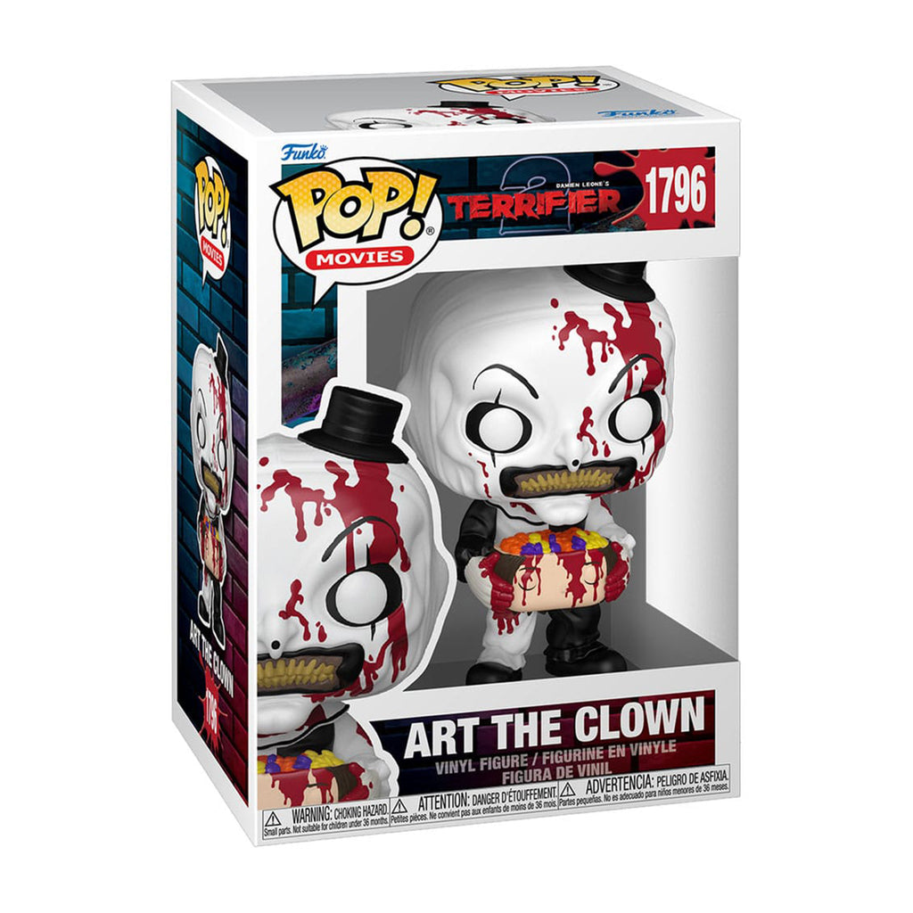Funko POP Movies Terrifier Art The Clown #1796 Vinyl Figure 2025 – Terrifier, Funko, 9.5 cm, 2025, brand new collector item, Uncanny Collectibles Dublin Ireland