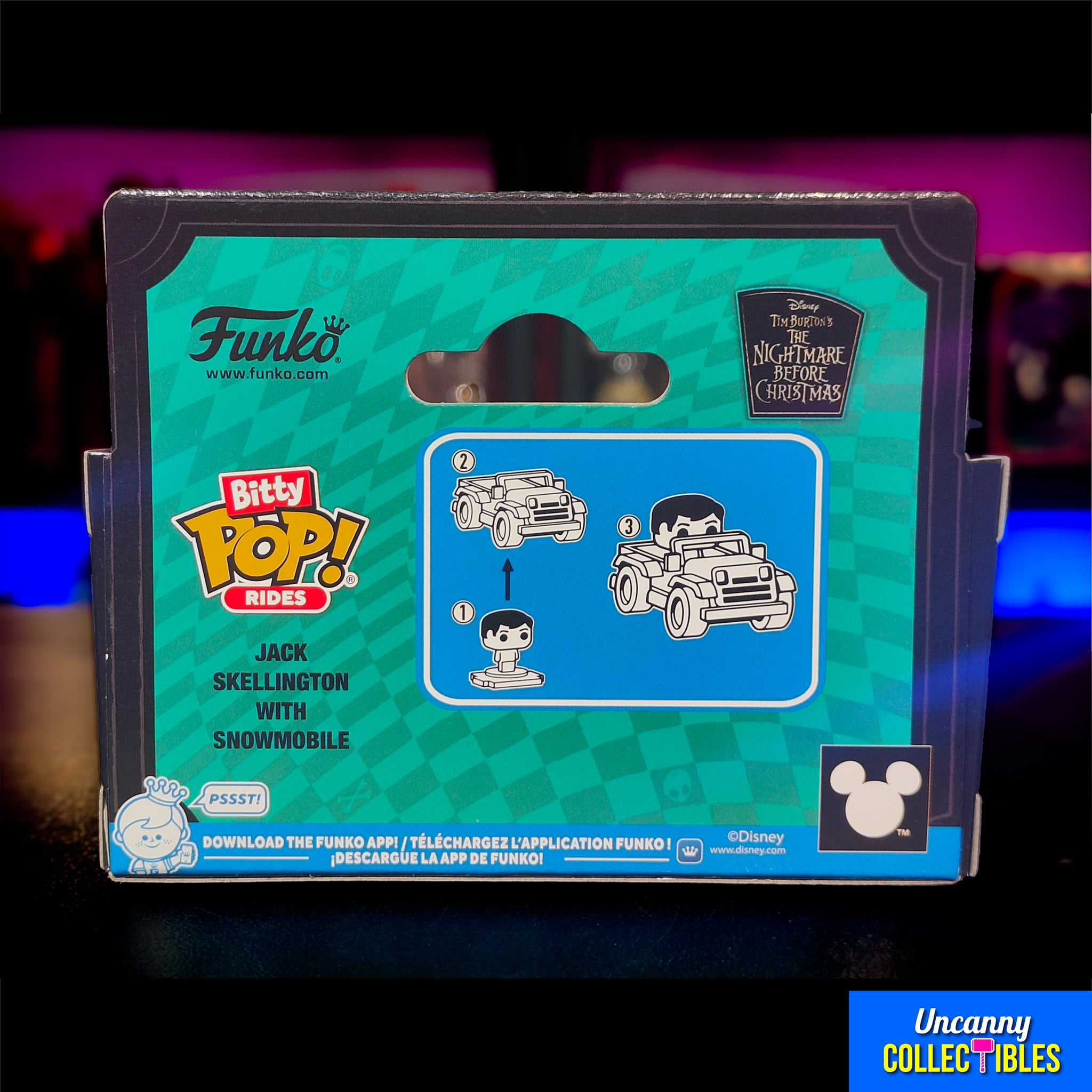 Funko POP Nightmare before Christmas Jack Skellington With Snowmobile Bitty POP Ride 2.5cm – Nightmare Before Christmas, Funko, 2.5 cm, 2024, brand new collector item, Uncanny Collectibles Dublin Ireland