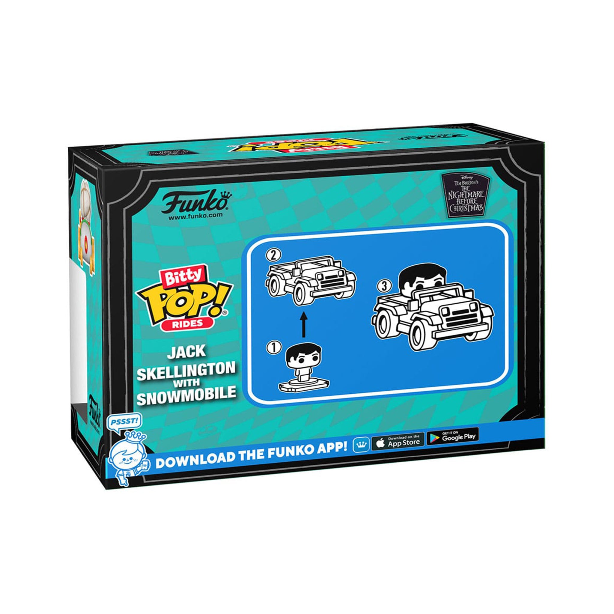 Funko POP Nightmare before Christmas Jack Skellington With Snowmobile Bitty POP Ride 2.5cm – Nightmare Before Christmas, Funko, 2.5 cm, 2024, brand new collector item, Uncanny Collectibles Dublin Ireland