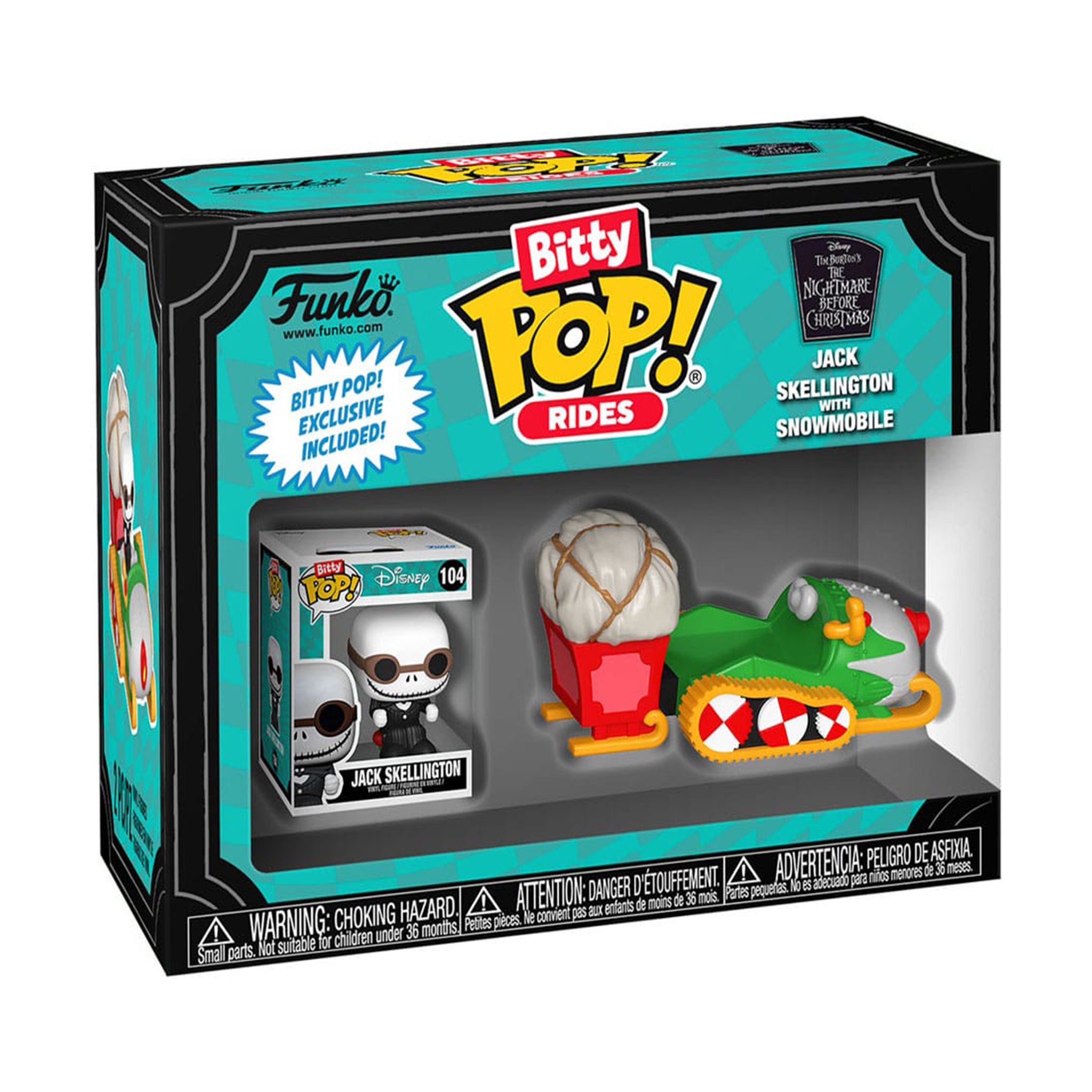 Funko POP Nightmare before Christmas Jack Skellington With Snowmobile Bitty POP Ride 2.5cm – Nightmare Before Christmas, Funko, 2.5 cm, 2024, brand new collector item, Uncanny Collectibles Dublin Ireland