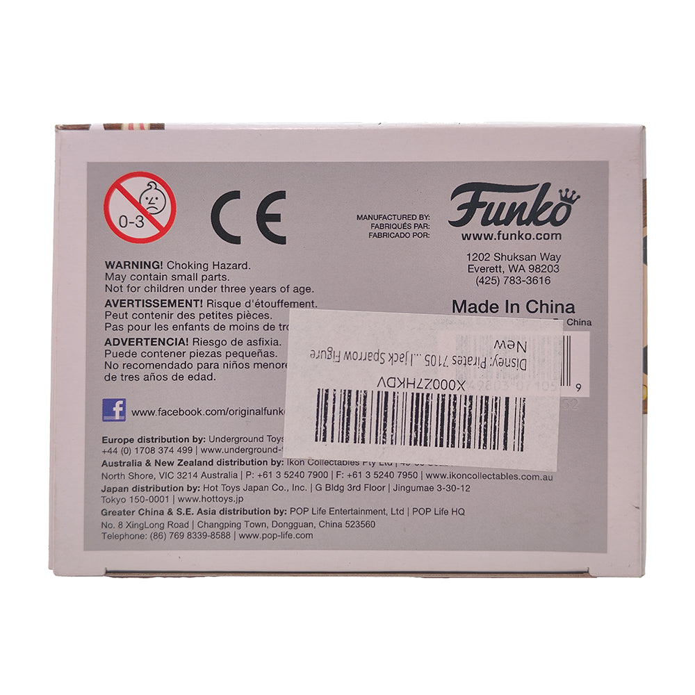 Funko POP Pirates Of The Caribbean Captain Jack Sparrow #172 Vinyl Figure 2016 – Movie Icons & Heroes, Funko, 9.5 cm, 2016, pre-owned collector piece, Uncanny Collectibles Dublin Ireland