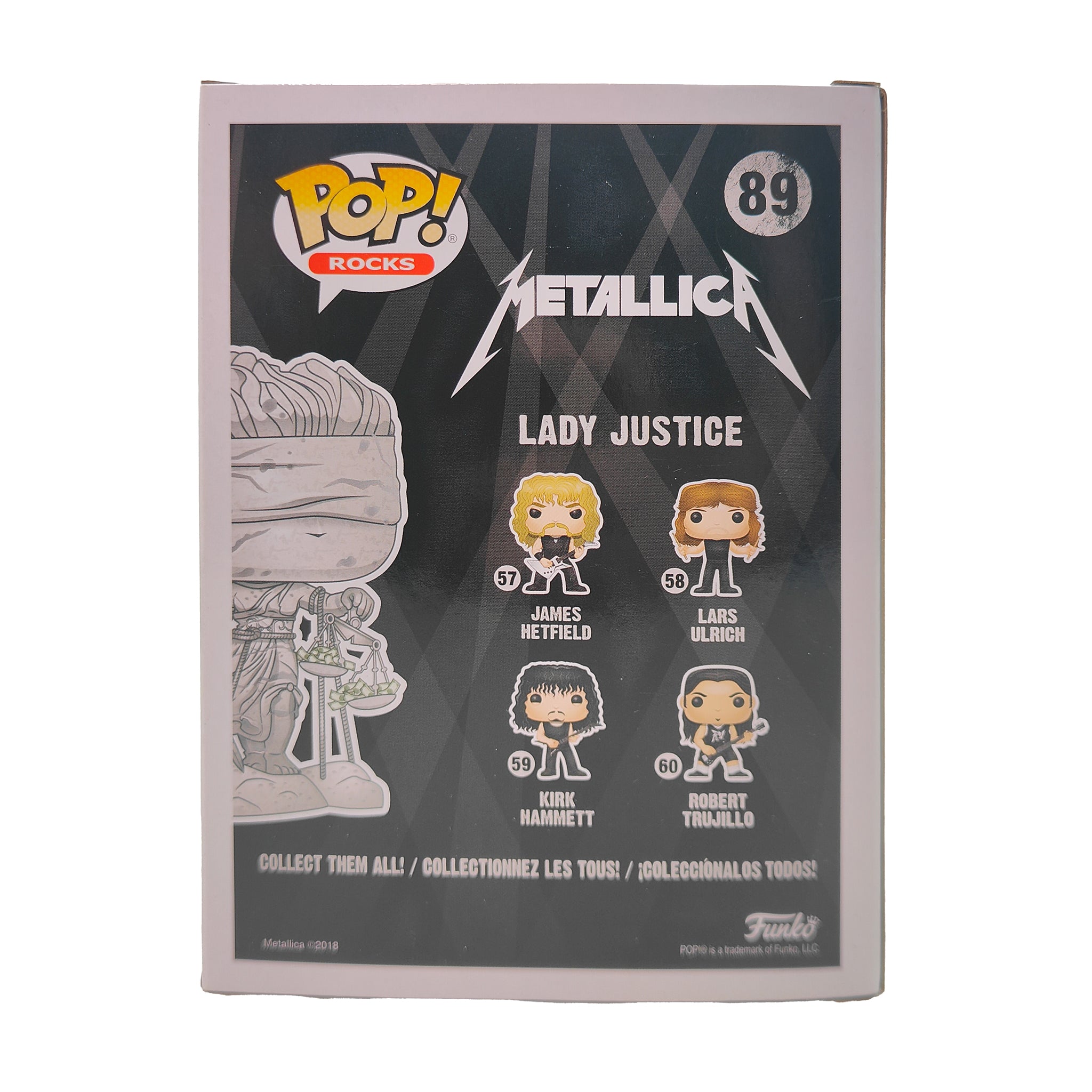 Funko POP Rocks Metallica Lady Justice #89 Vinyl Figure 2018 – Music, Funko, 9.5 cm, 2018, pre-owned collector piece, Uncanny Collectibles Dublin Ireland
